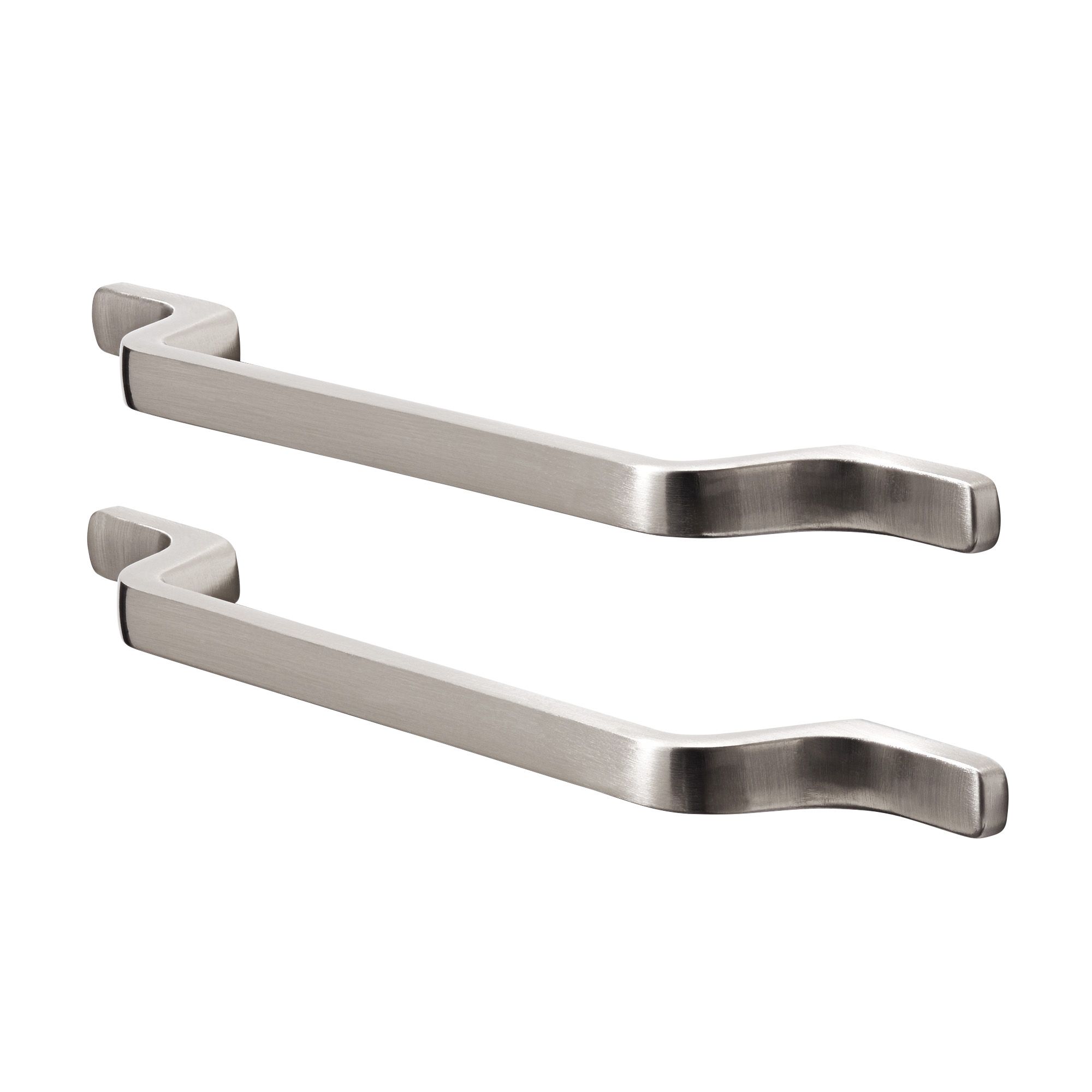 GoodHome Vincotto Nickel effect Cabinet handle (L)226mm, Pack of 2 ...