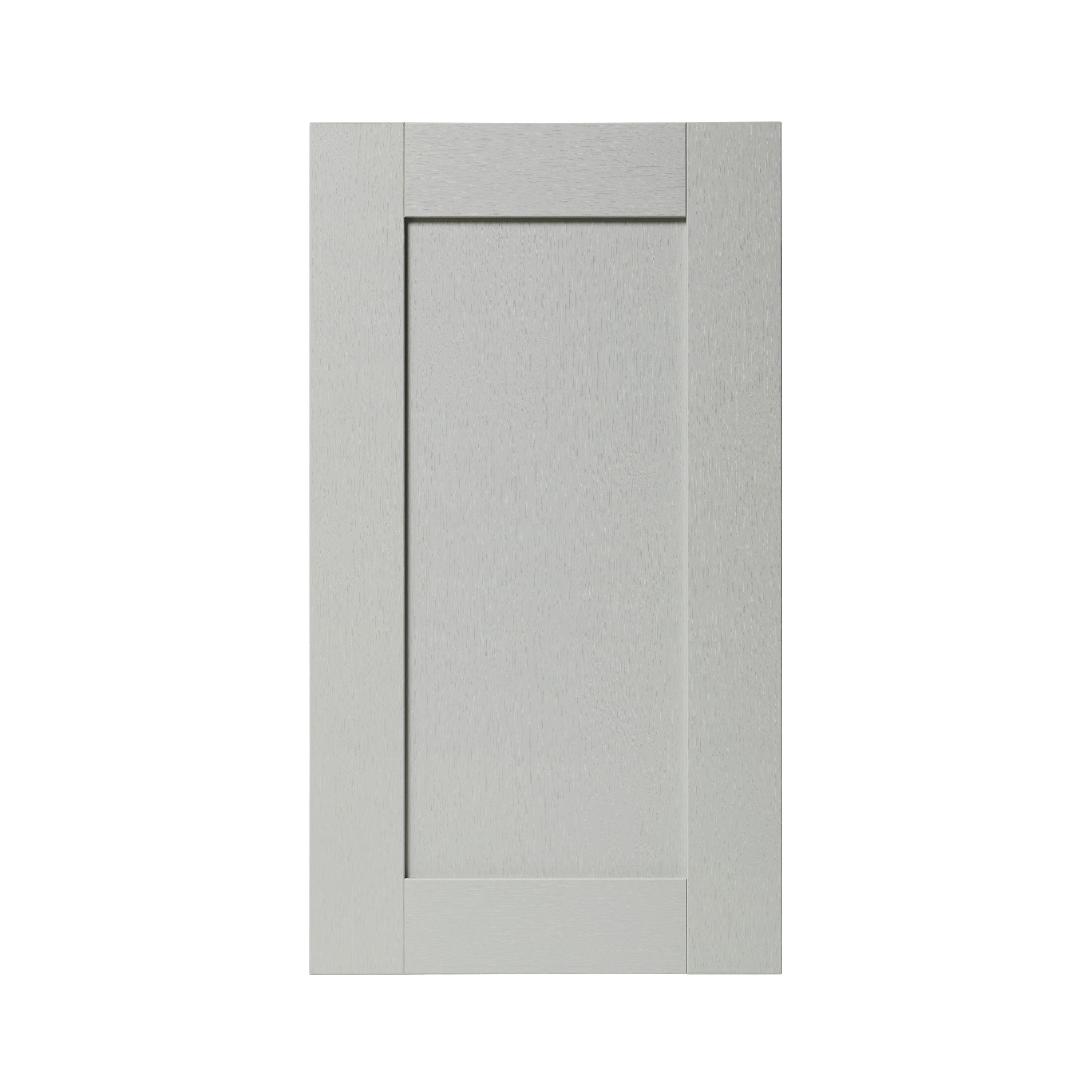 GoodHome Alpinia Matt grey painted wood effect shaker Highline Cabinet door (W)400mm (H)715mm (T)18mm