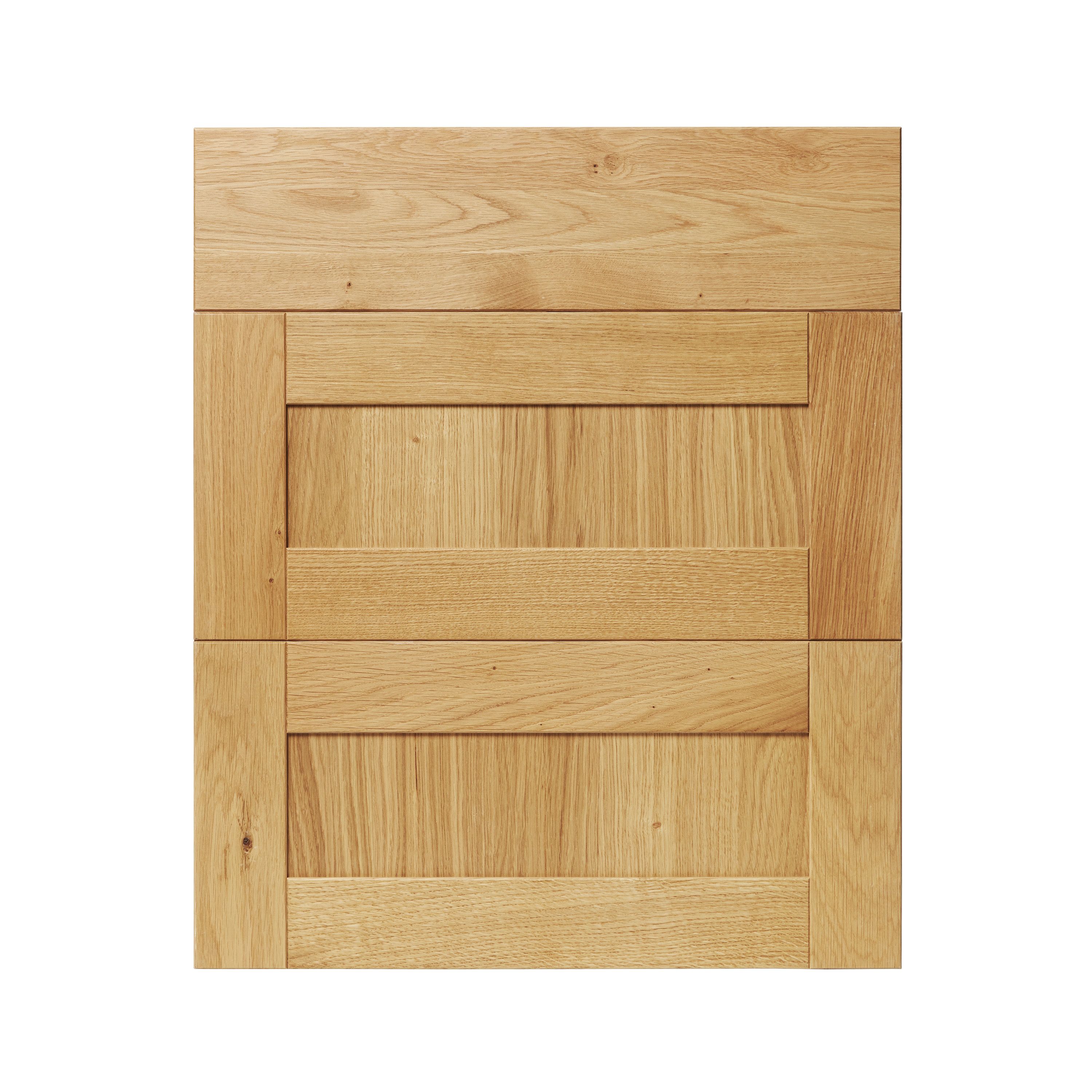 Goodhome Verbena Natural Oak Shaker Drawer Front W 600mm Pack Of