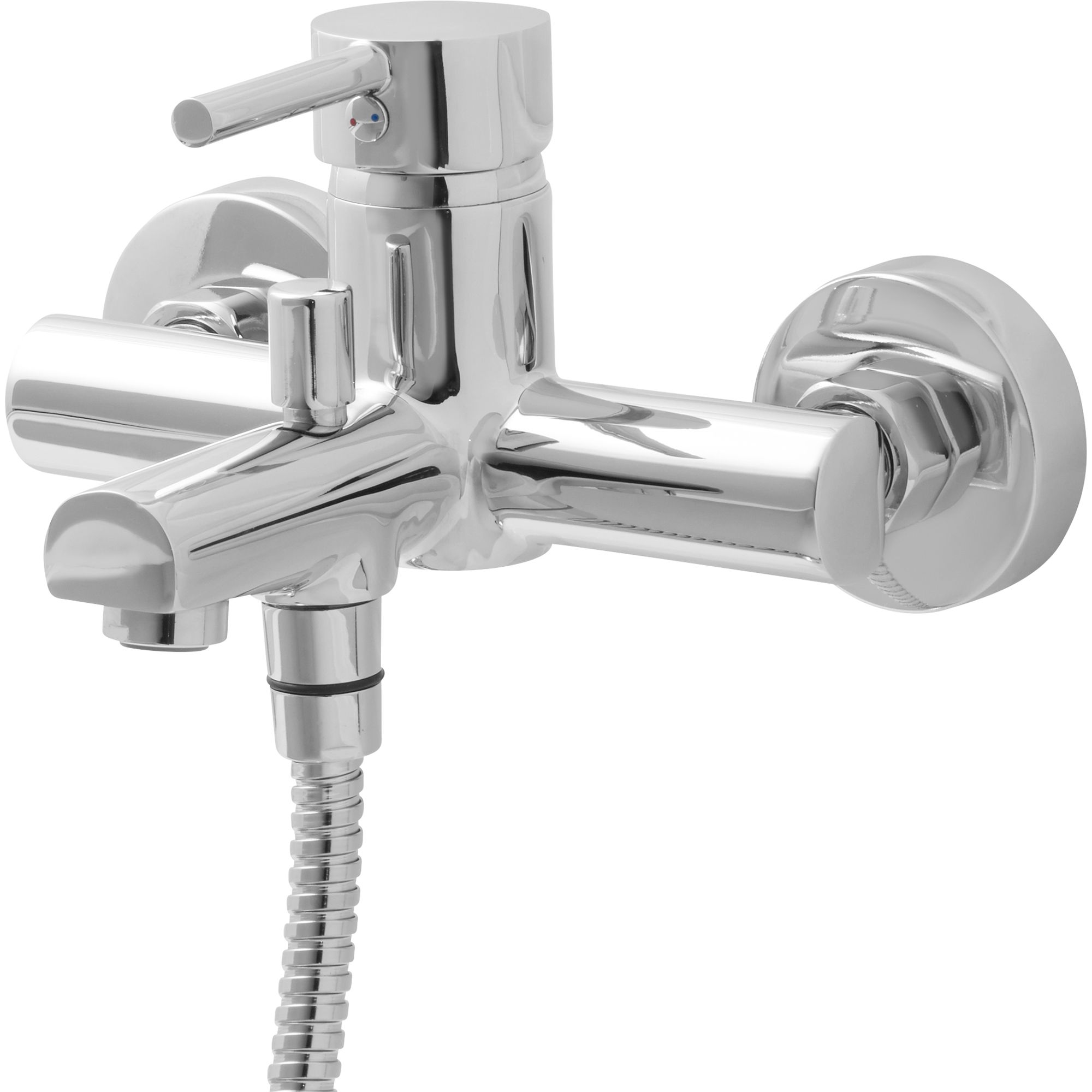 GoodHome Lazu Chrome-plated Bath Shower mixer Tap | Departments | DIY ...