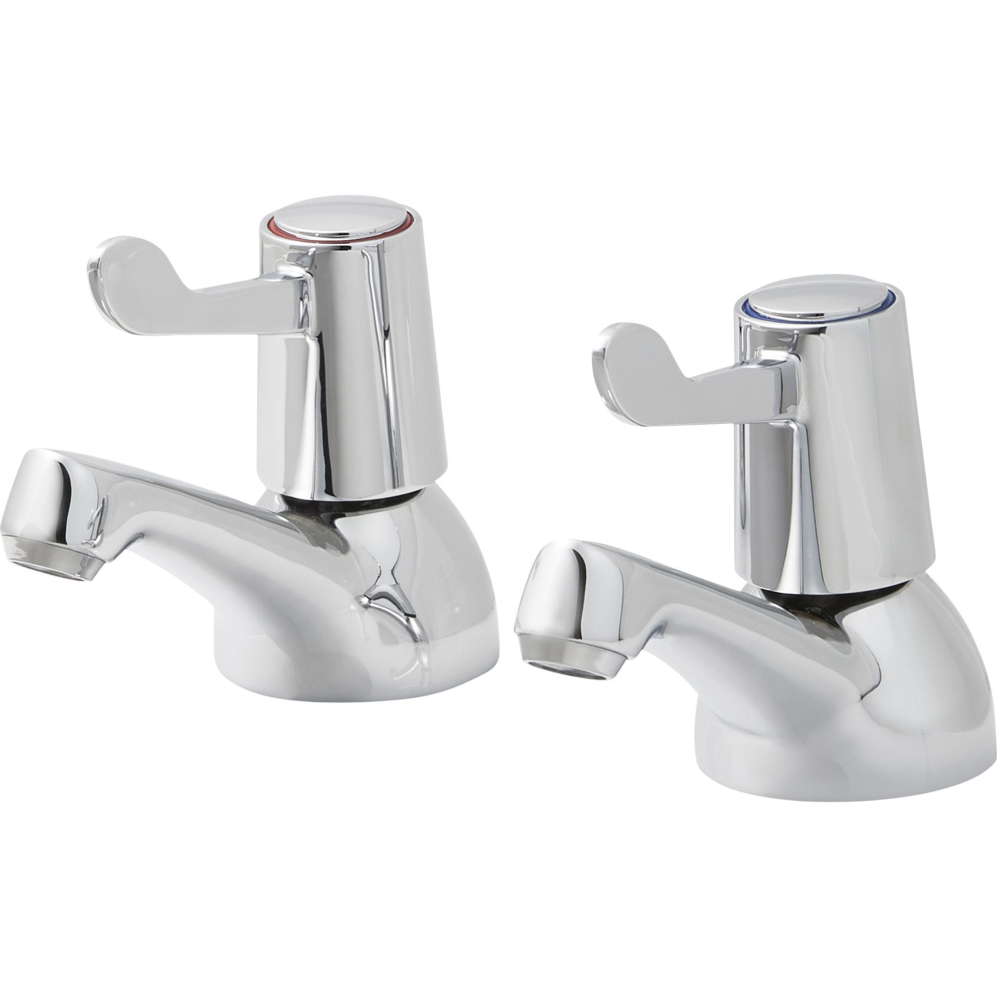 GoodHome Netley Chromeplated Bath Pillar Tap, Pack of 2 Departments