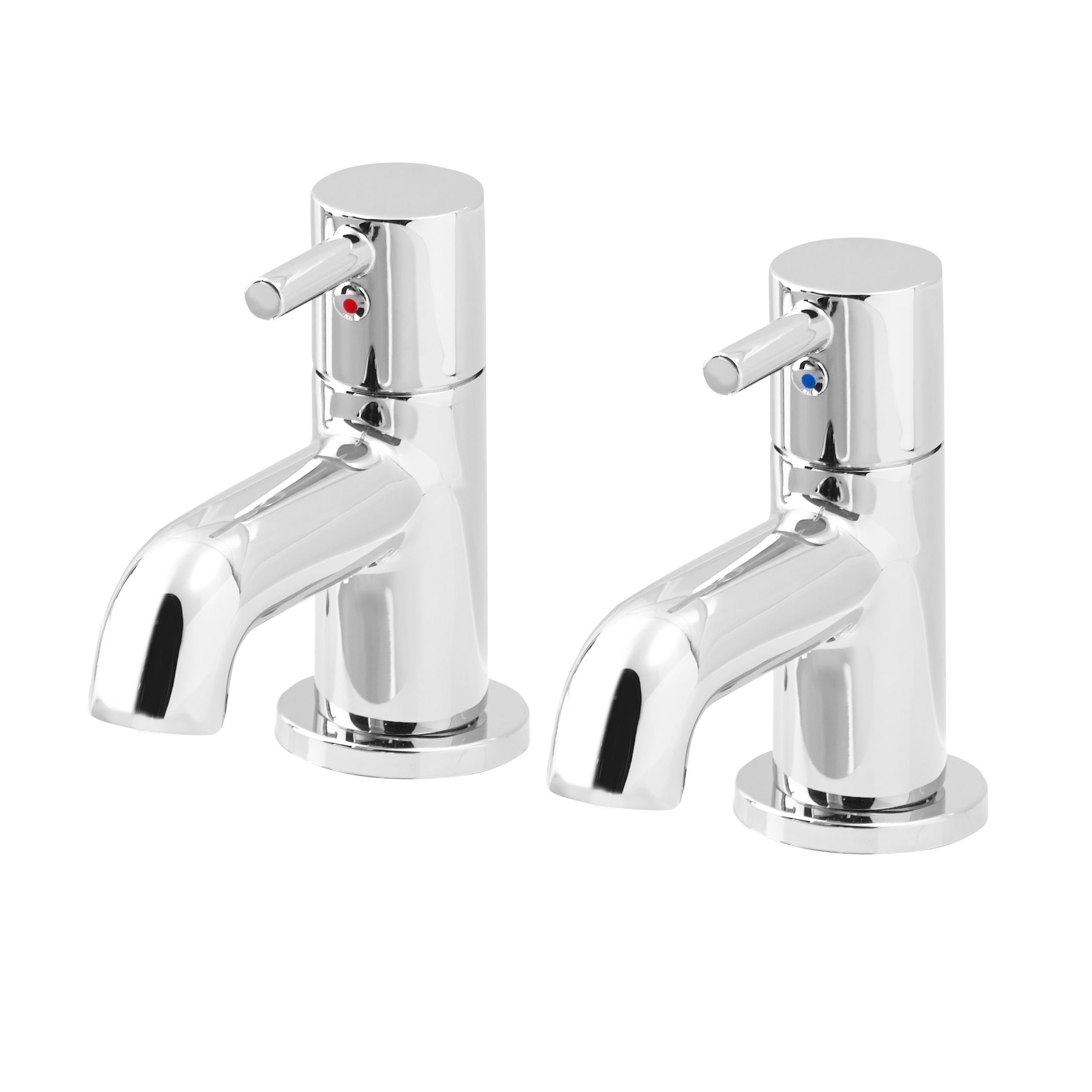 GoodHome Hoffell Chrome plated Bath pillar tap, Pack of 2 | Departments ...