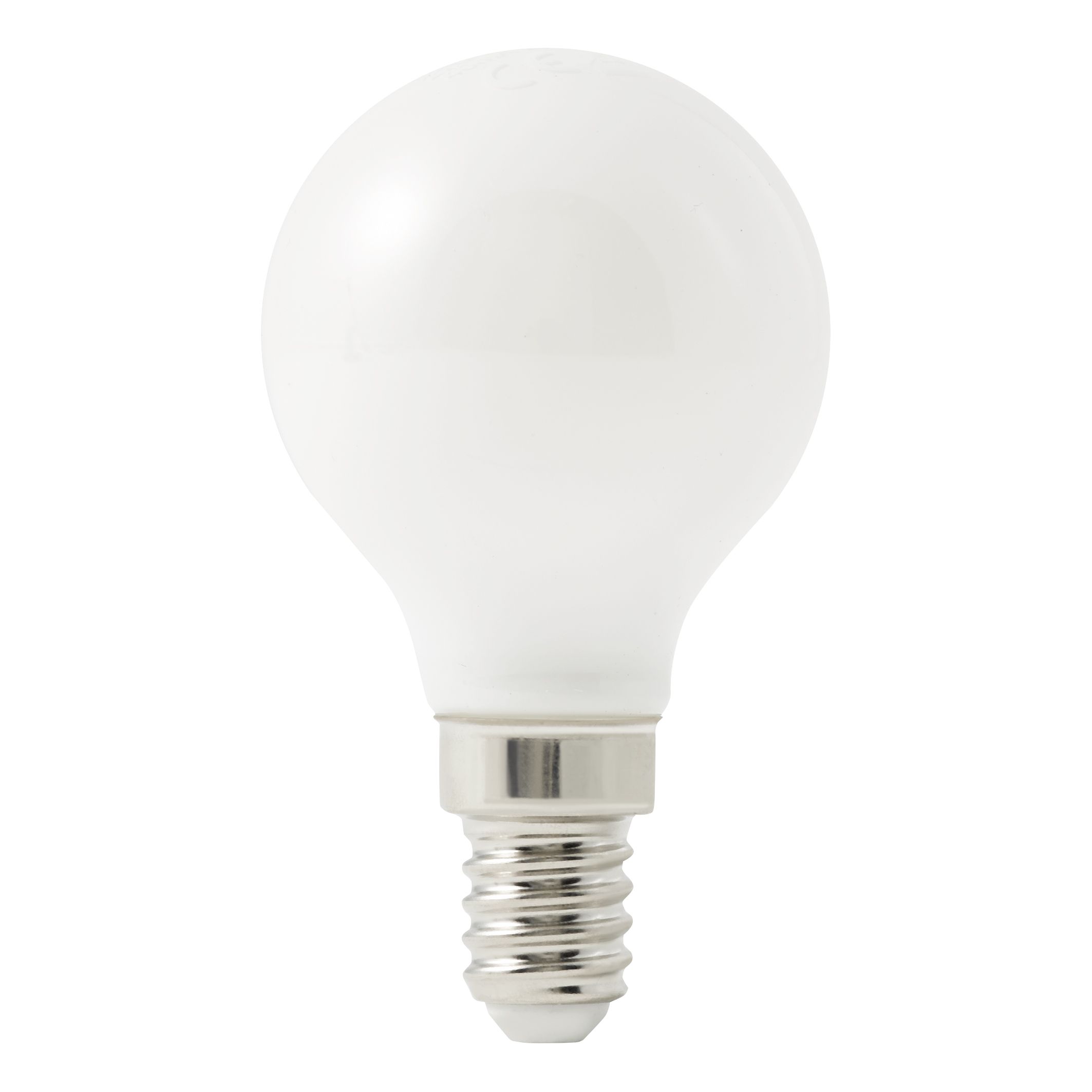 Diall E14 4W 470lm Mini globe Warm white LED Light bulb Departments