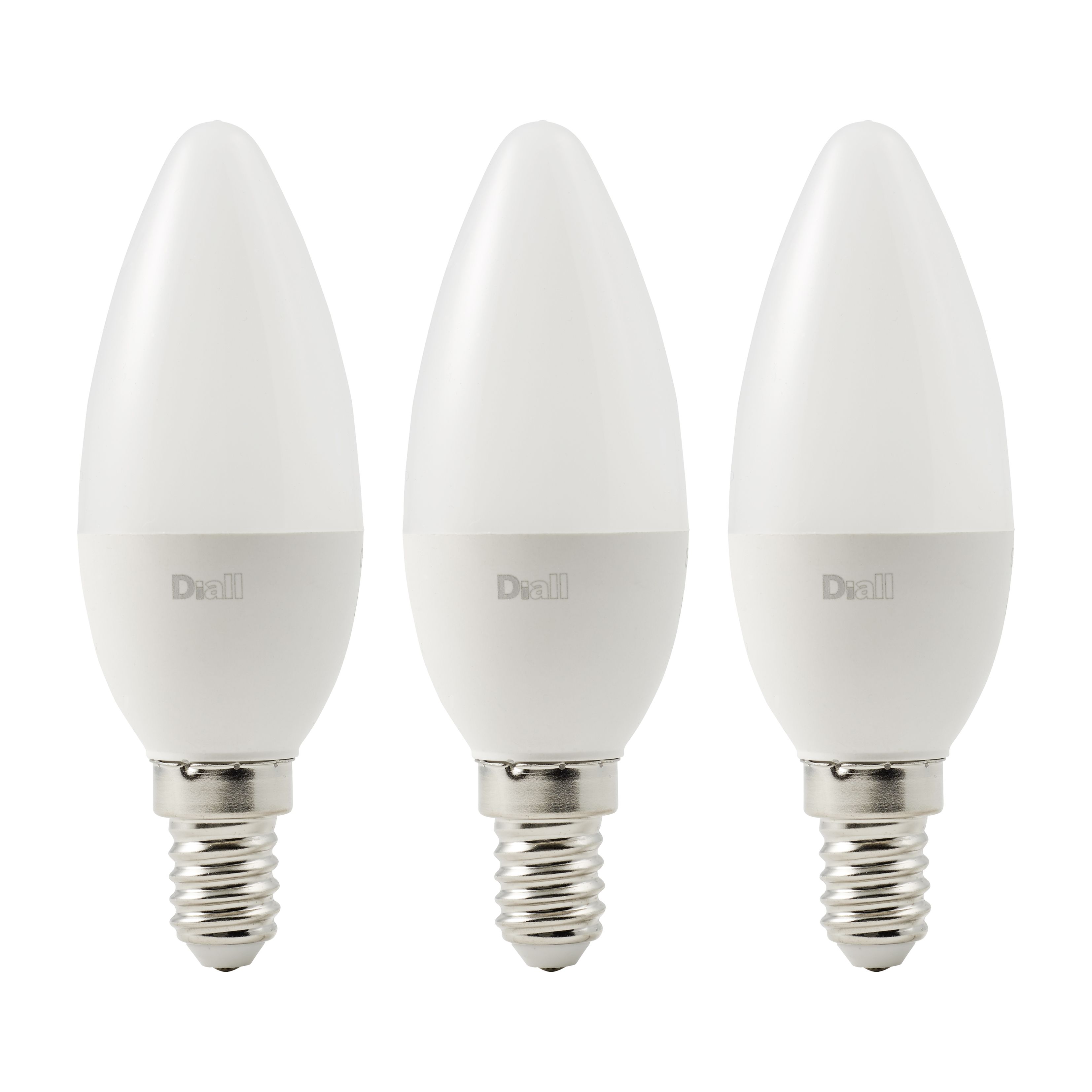 Diall E14 470lm LED Candle Light bulb, Pack of 3 Departments DIY at B&Q