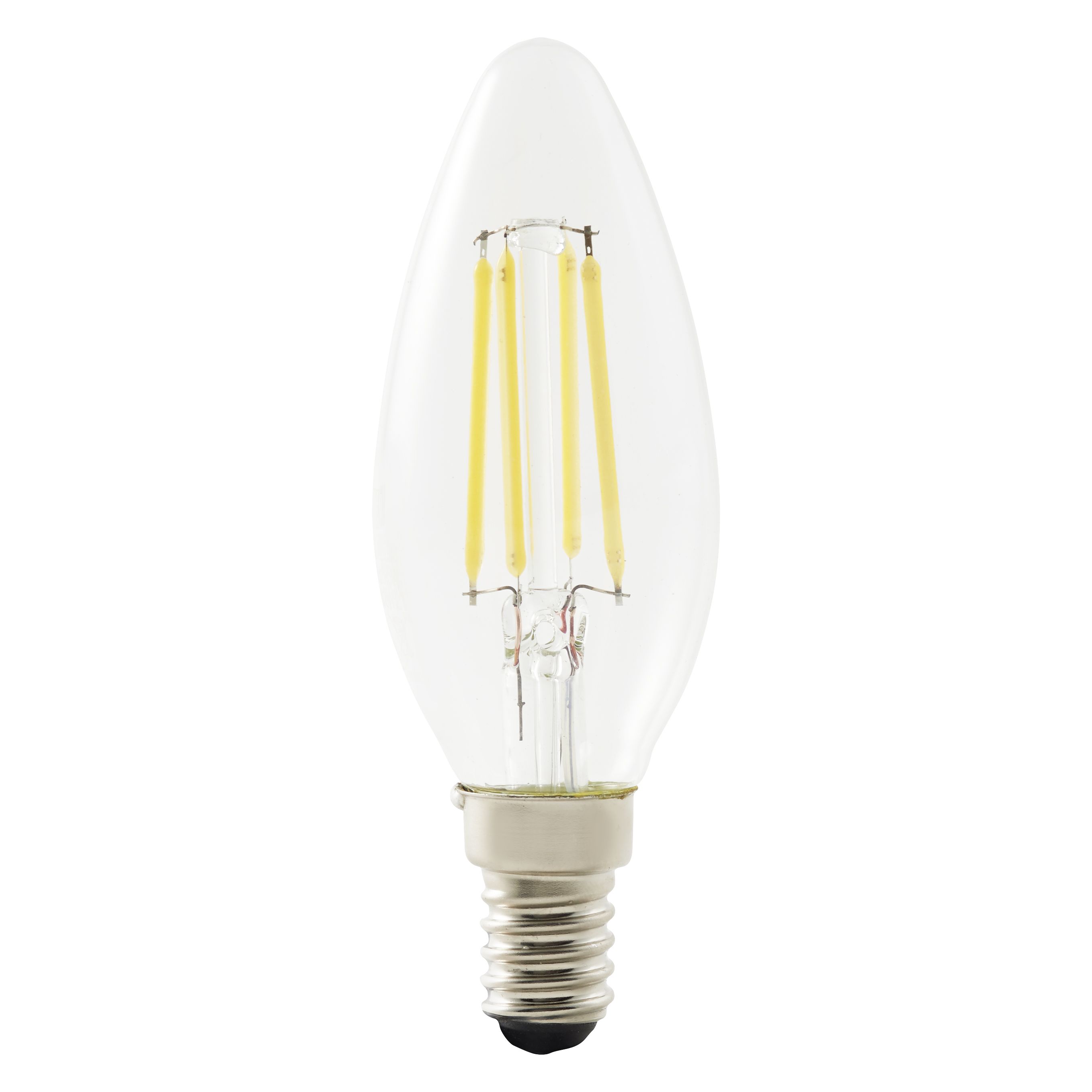 Diall E14 5W 650lm Candle Neutral white LED Dimmable Light bulb