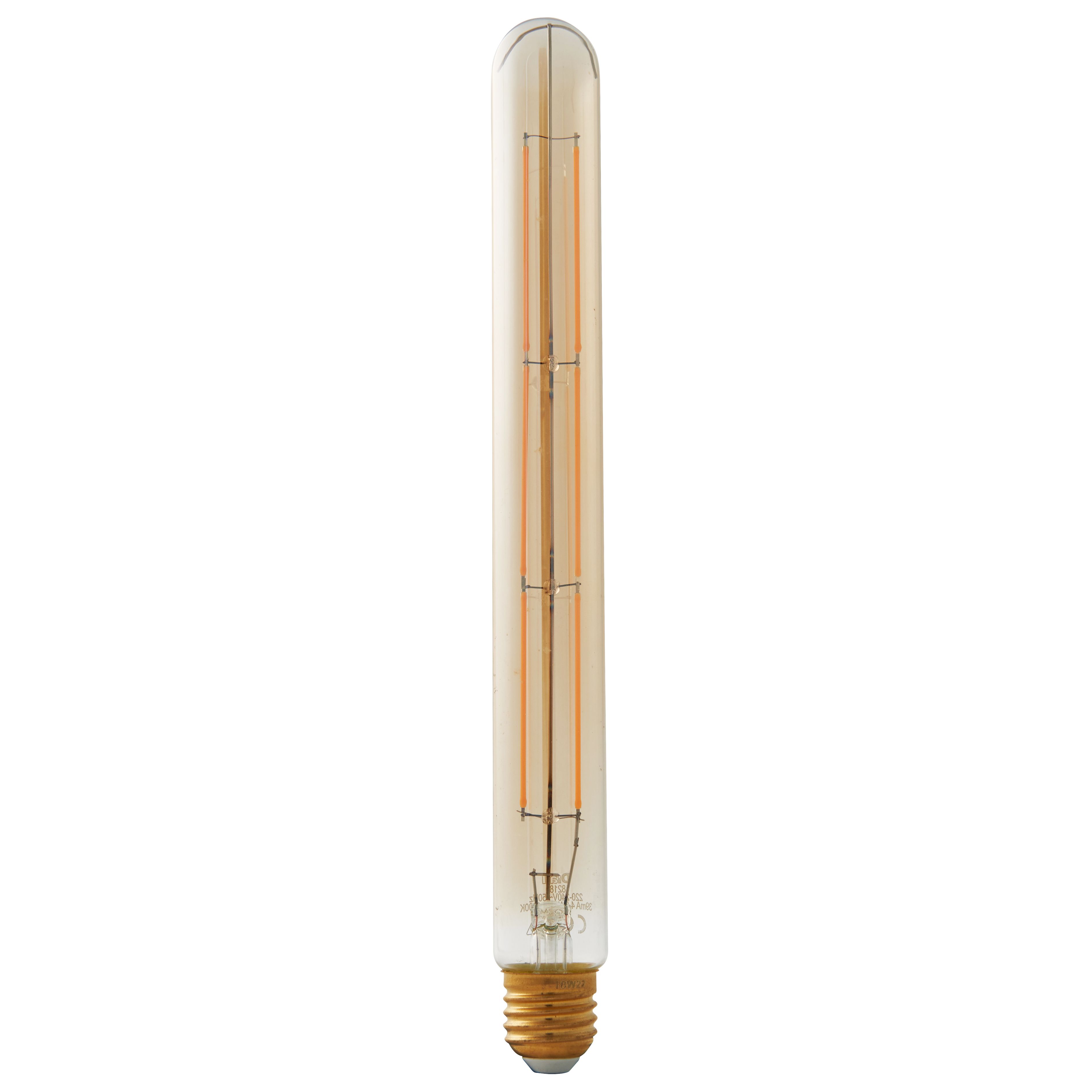 Diall E27 470lm Warm white LED Filament Light bulb (L)300mm