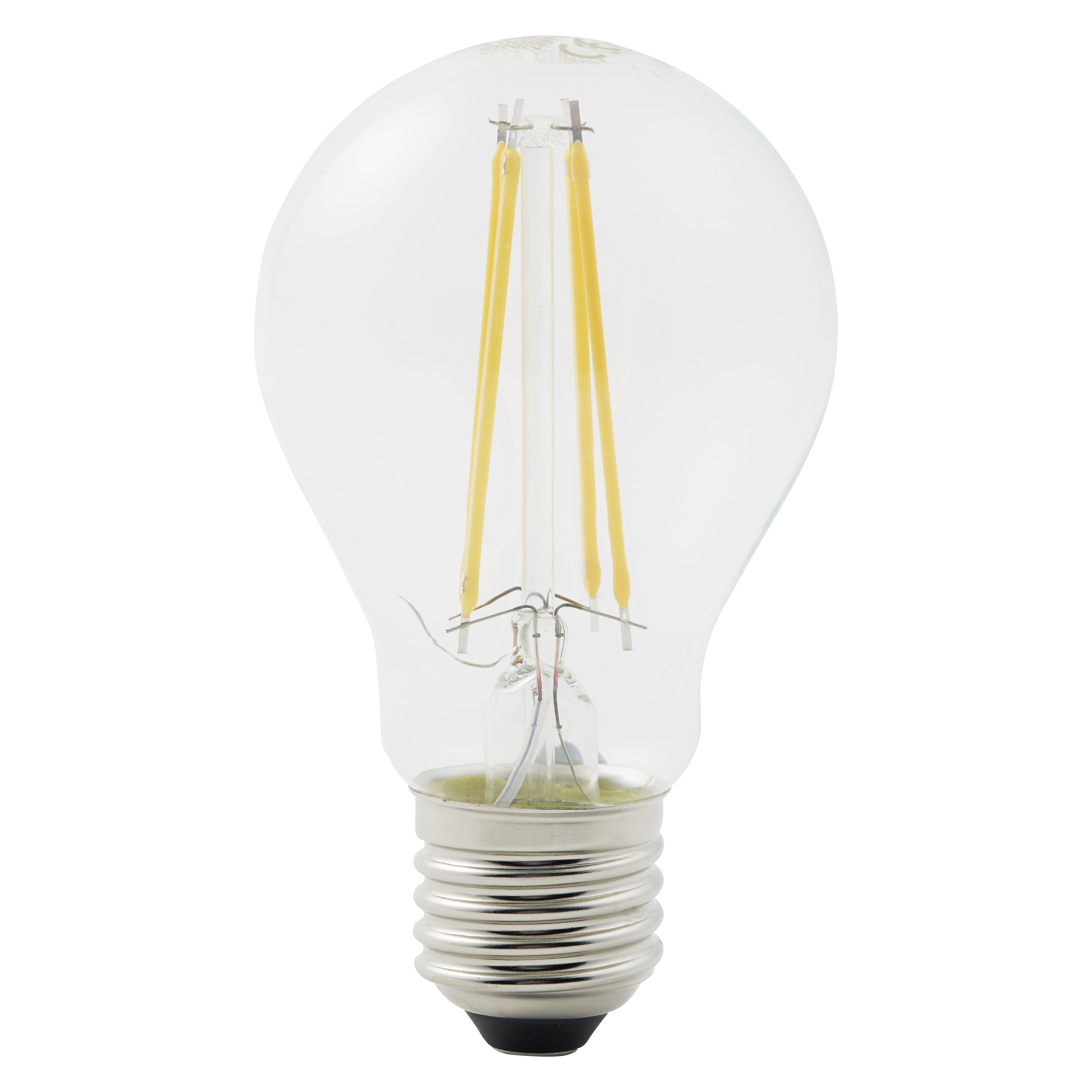 Diall E27 7W 806lm GLS Warm white LED Dimmable Light bulb, Pack of 3 Departments DIY at B&Q