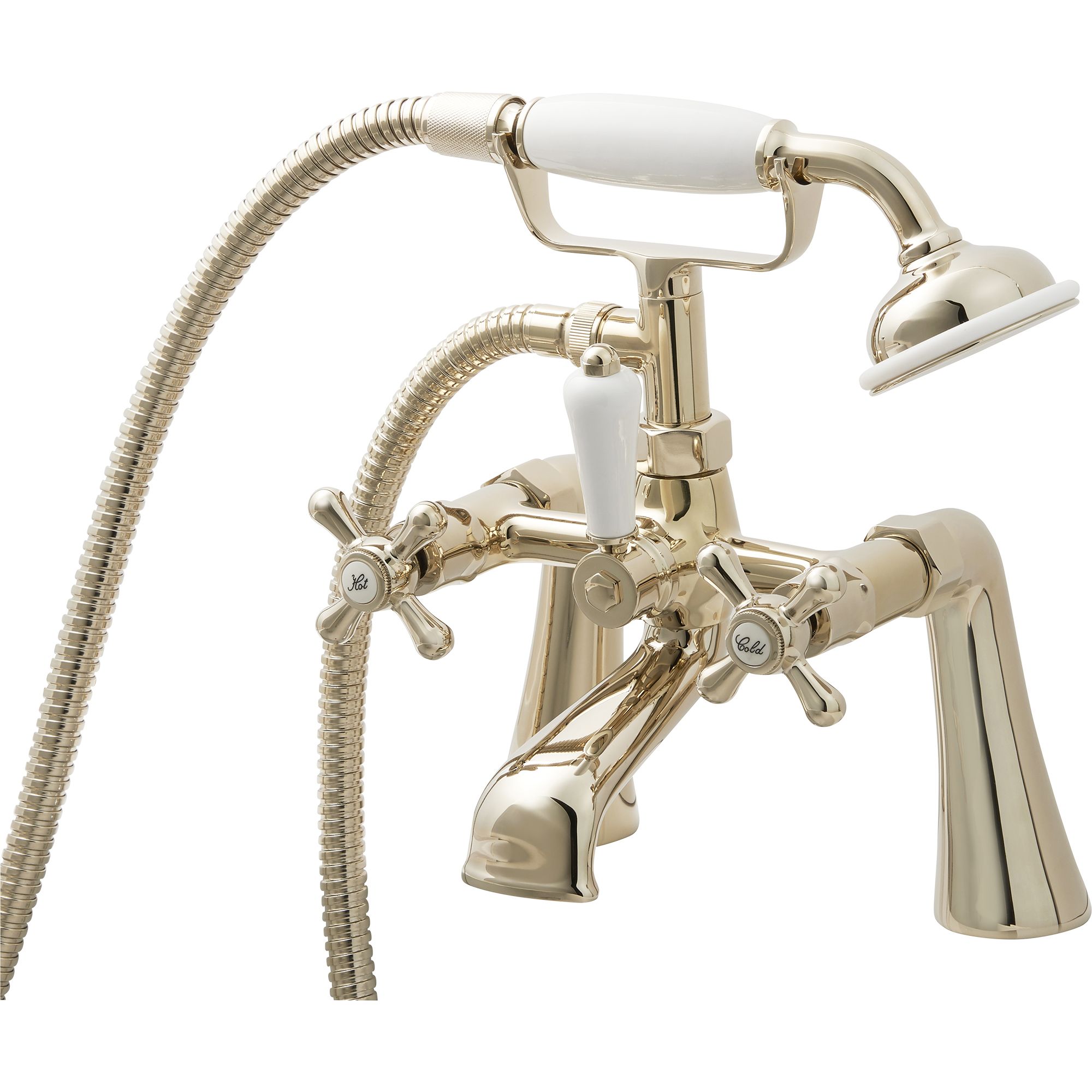 GoodHome Keiss Gold Effect Monobloc Bath/shower Mixer Tap | Departments ...