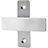 GoodHome Amantea Brushed Silver effect Wall-mounted Towel hook (W)70mm