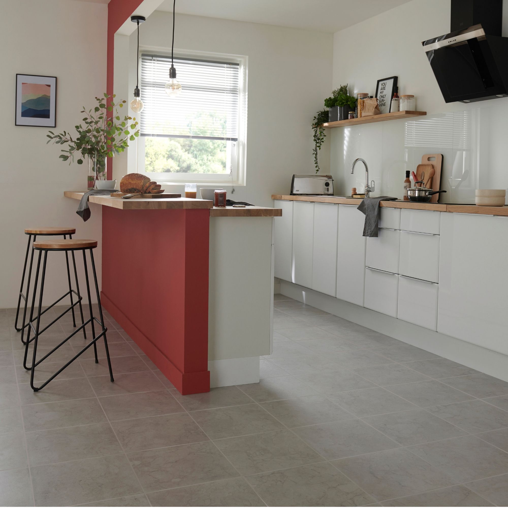 Ideal Grey Matt Marble Effect Ceramic Floor Tile