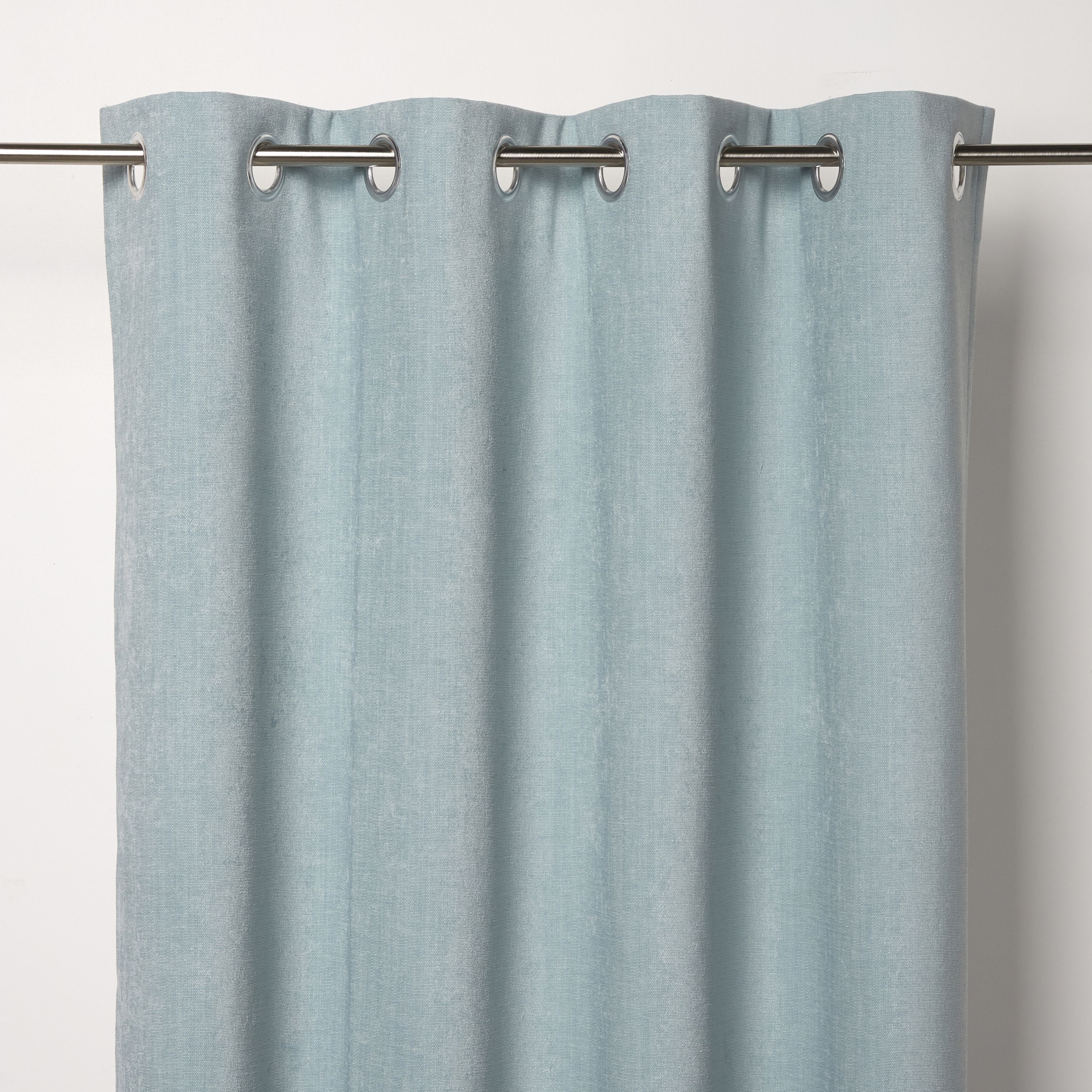 Pahea Blue Green Chenille Blackout Eyelet Curtain W 167cm L