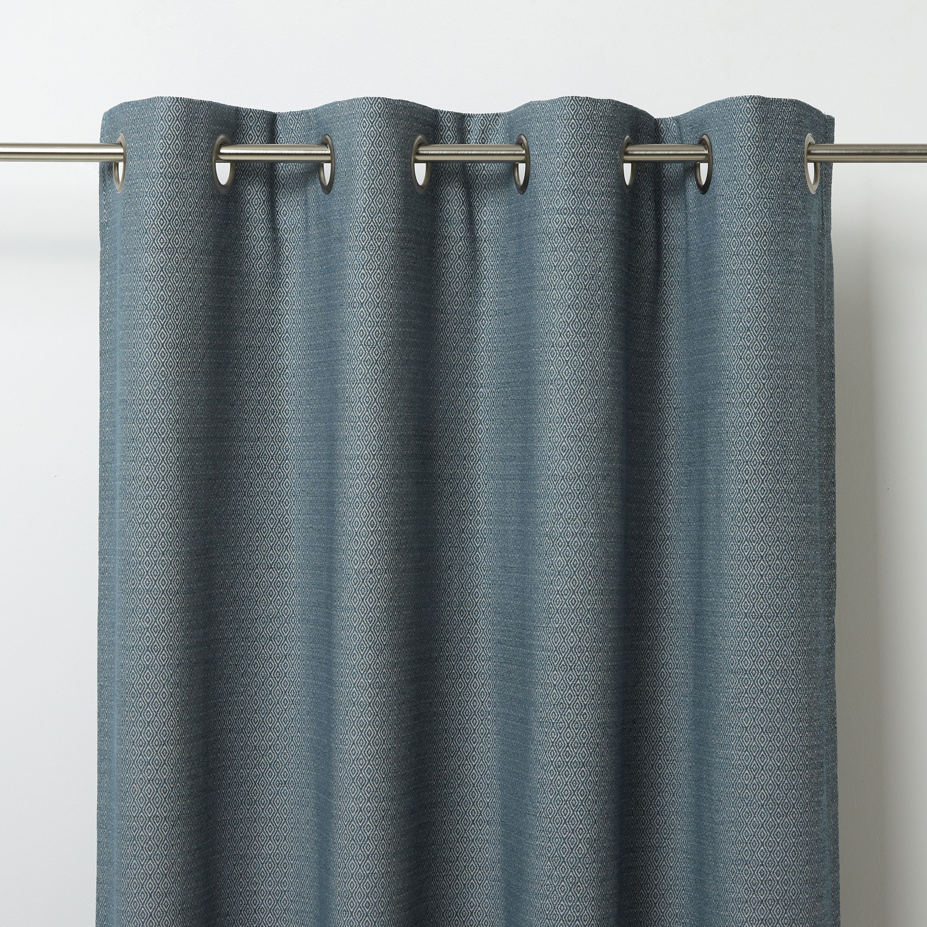 Digga Blue Diamond Unlined Eyelet Curtain W 167cm L 183cm