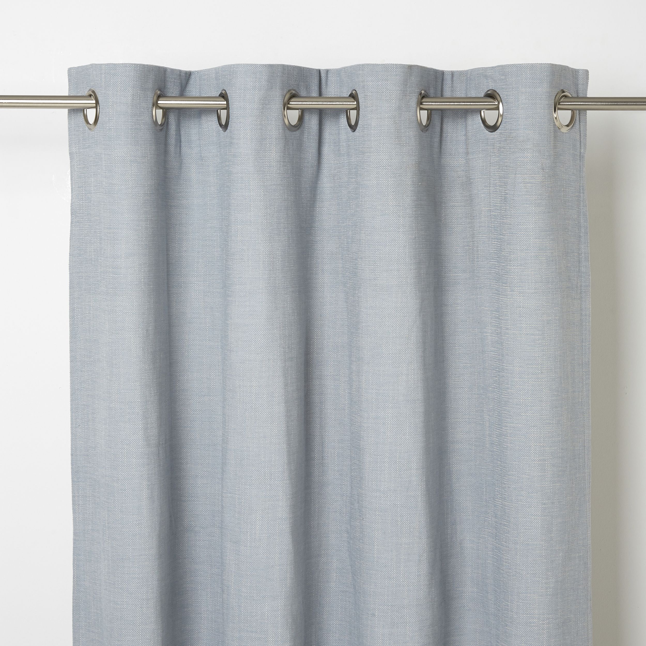 Tiga Blue grey Plain Unlined Eyelet Curtain (W)140cm (L)260cm, Single