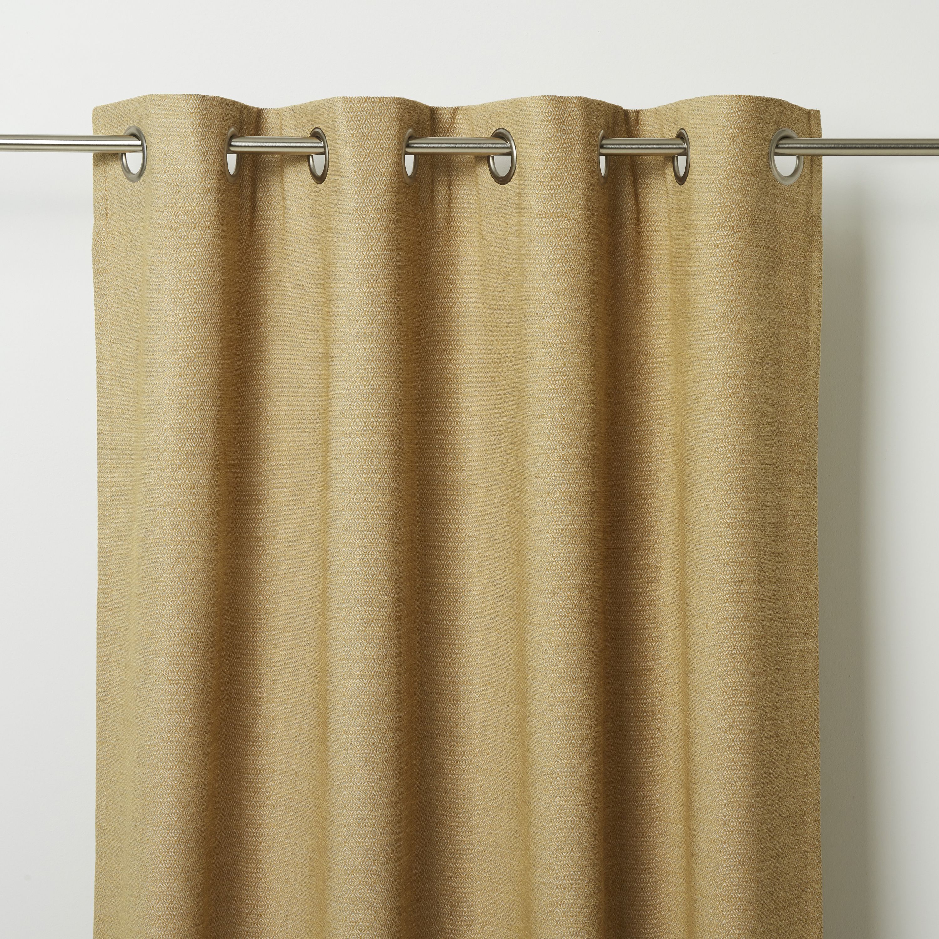 Digga Yellow Diamond Unlined Eyelet Curtain W 140cm L 260cm