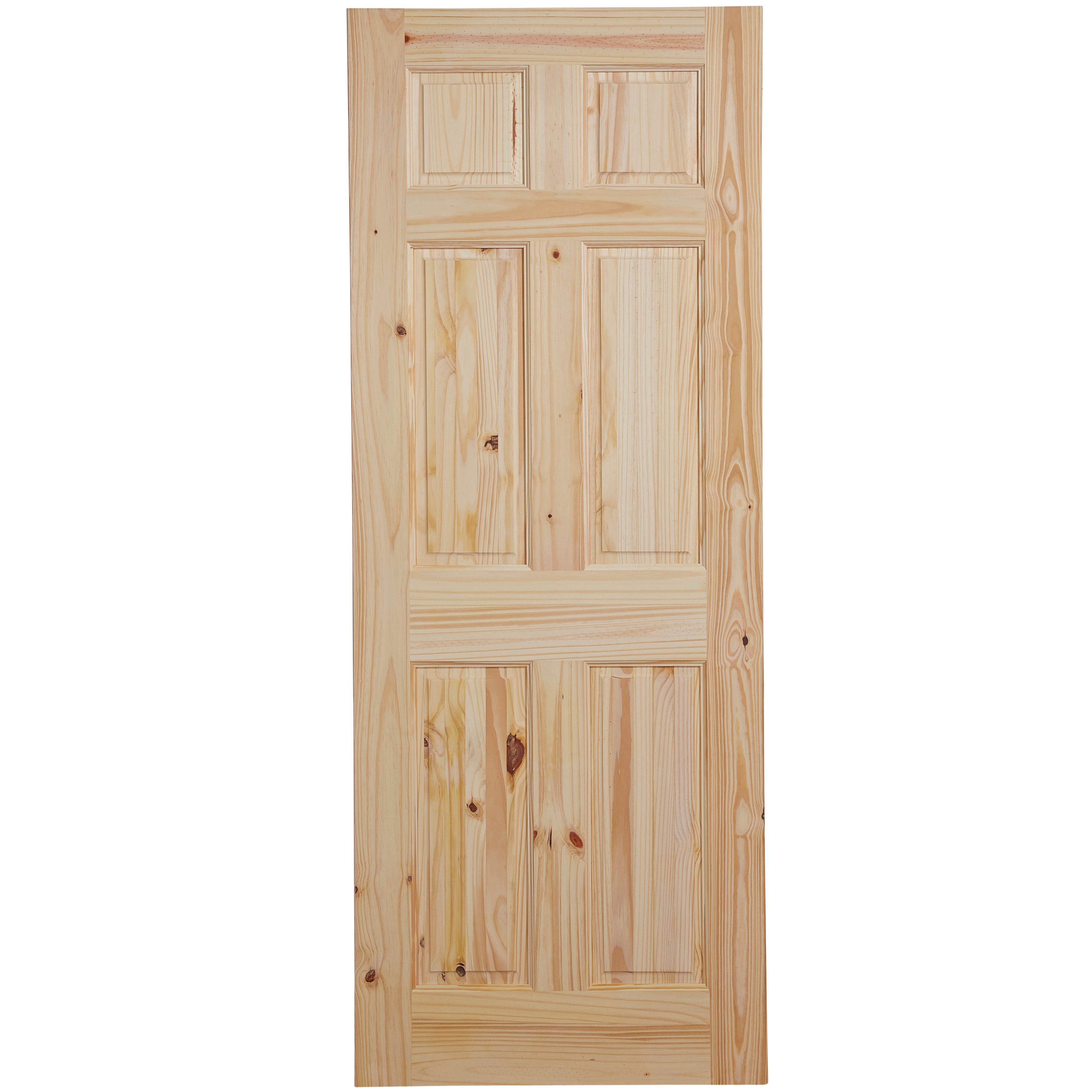 6 Panel Knotty Pine Lh Rh Internal Door H 1981mm W 762mm Departments Diy At B Q