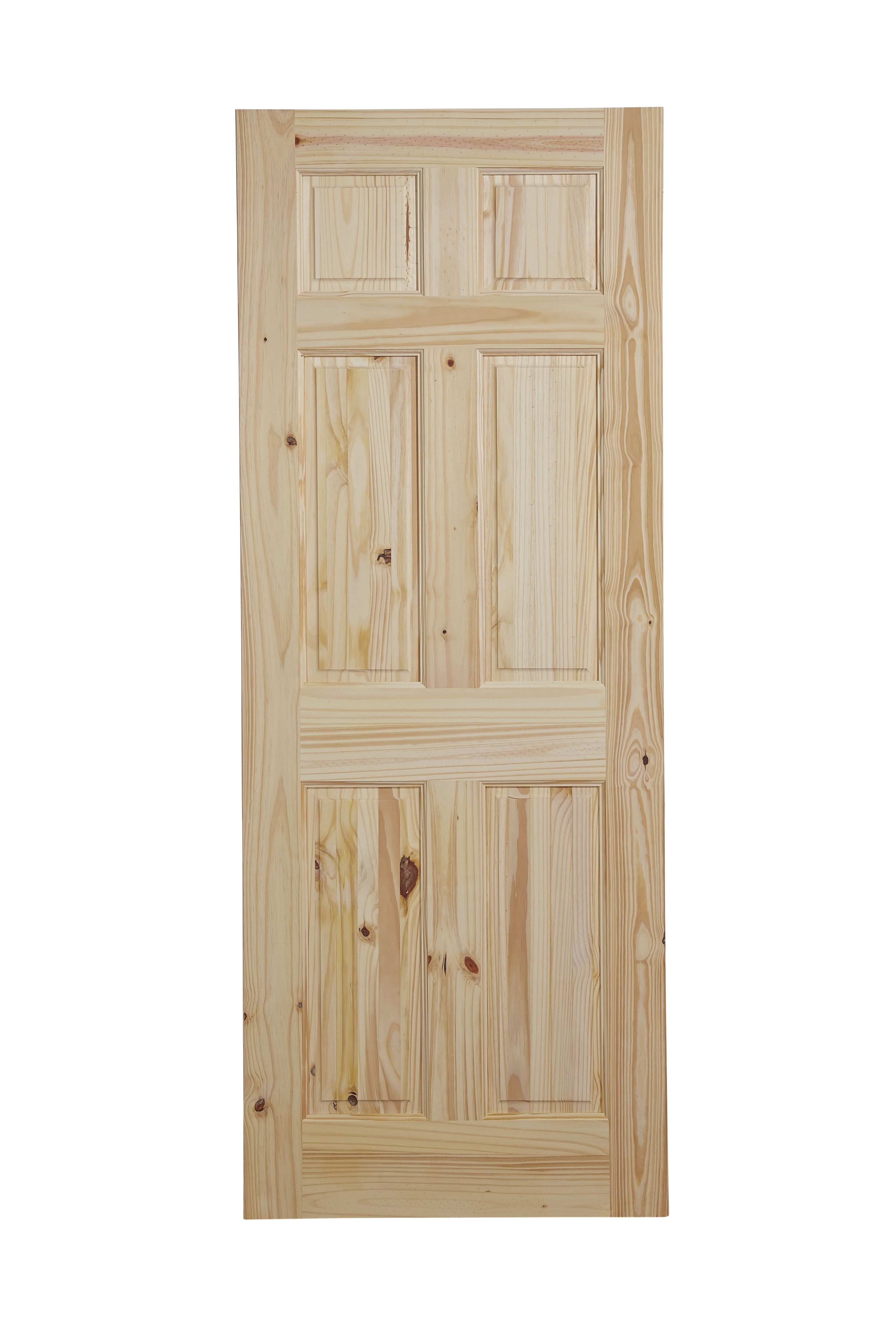 6 Panel Knotty Pine Lh Rh Internal Door H 2040mm W 826mm Departments Diy At B Q