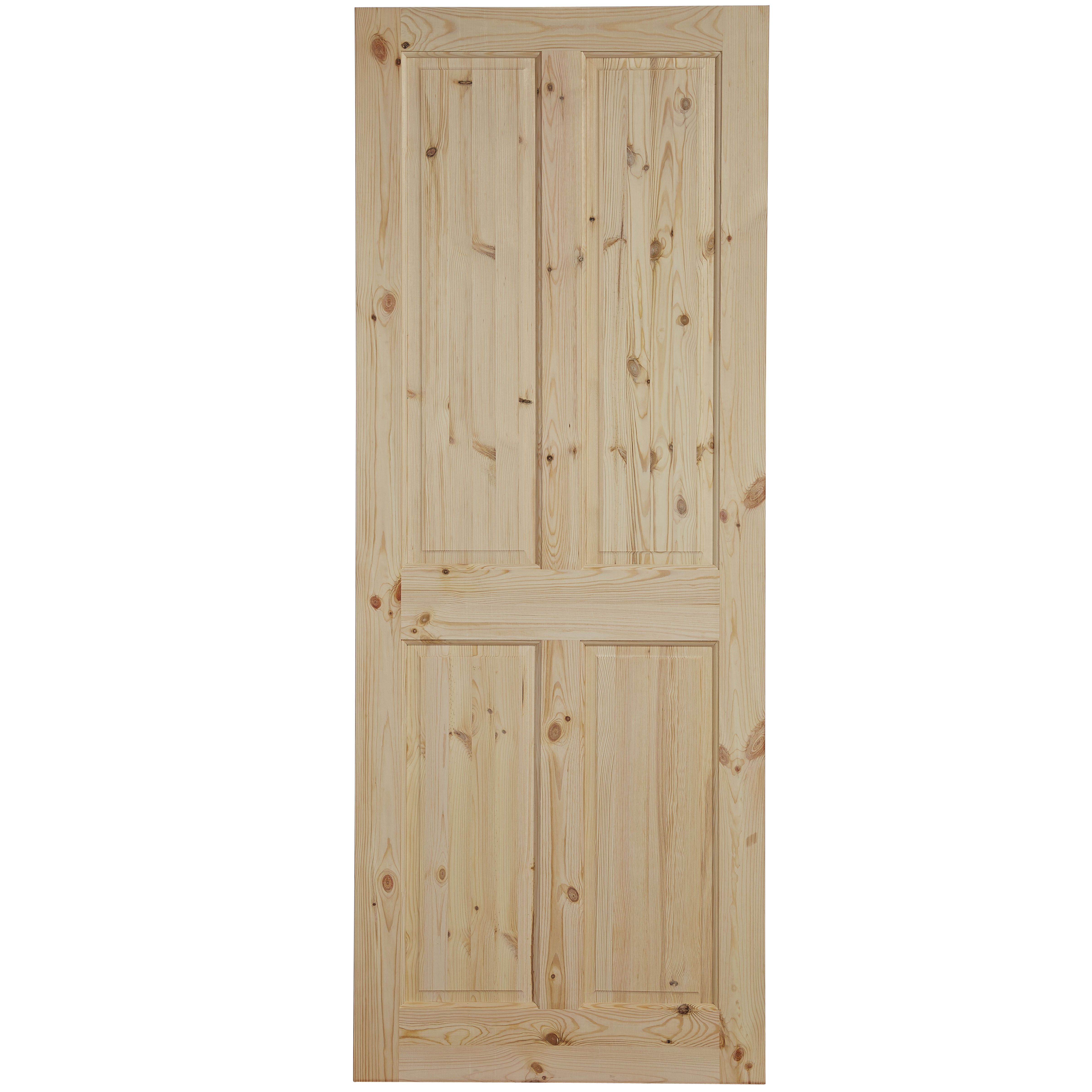 4 Panel Knotty pine Internal Door, (H)1981mm (W)762mm