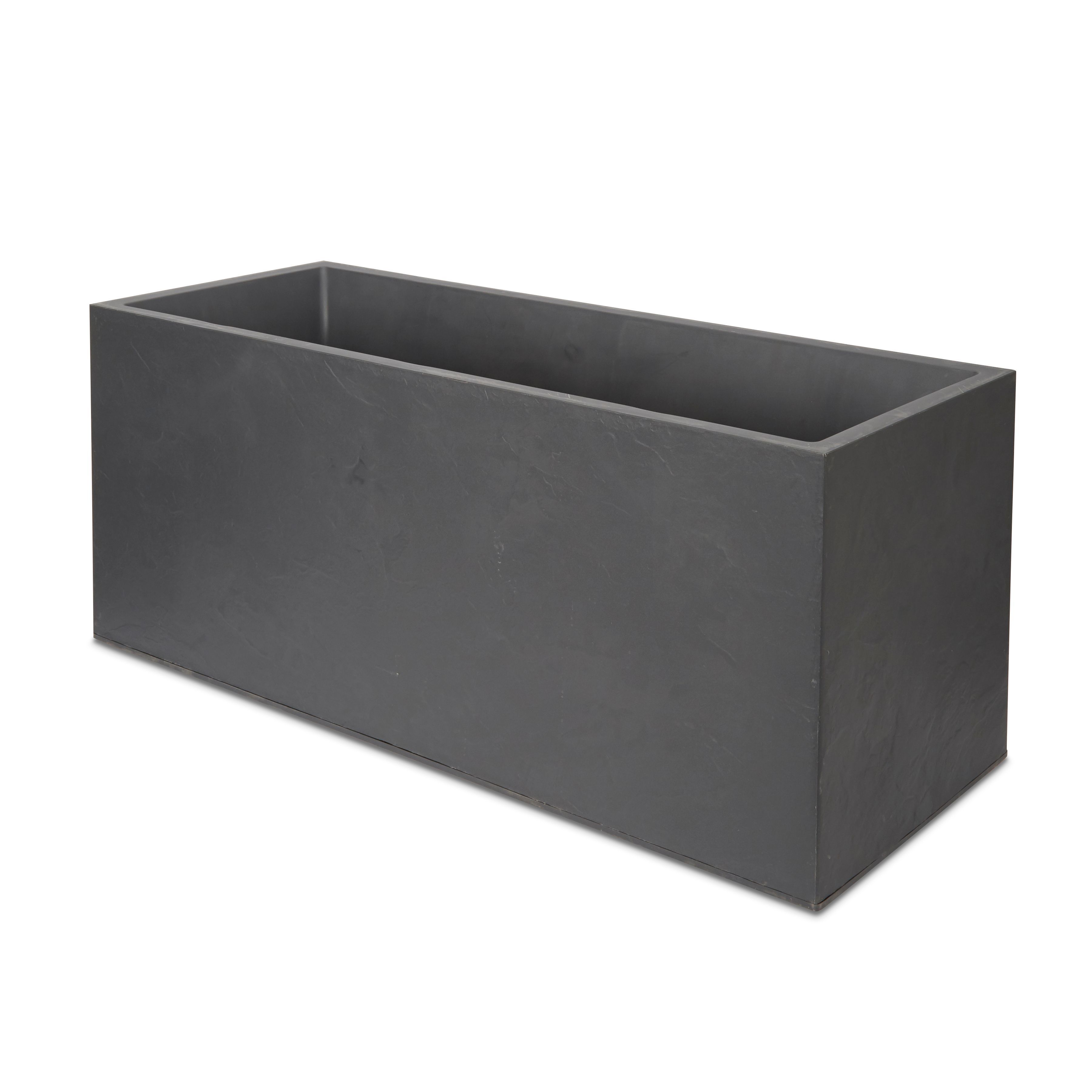 Durdica Rectangular Dark grey Trough (H)430mm (L)1000mm Departments