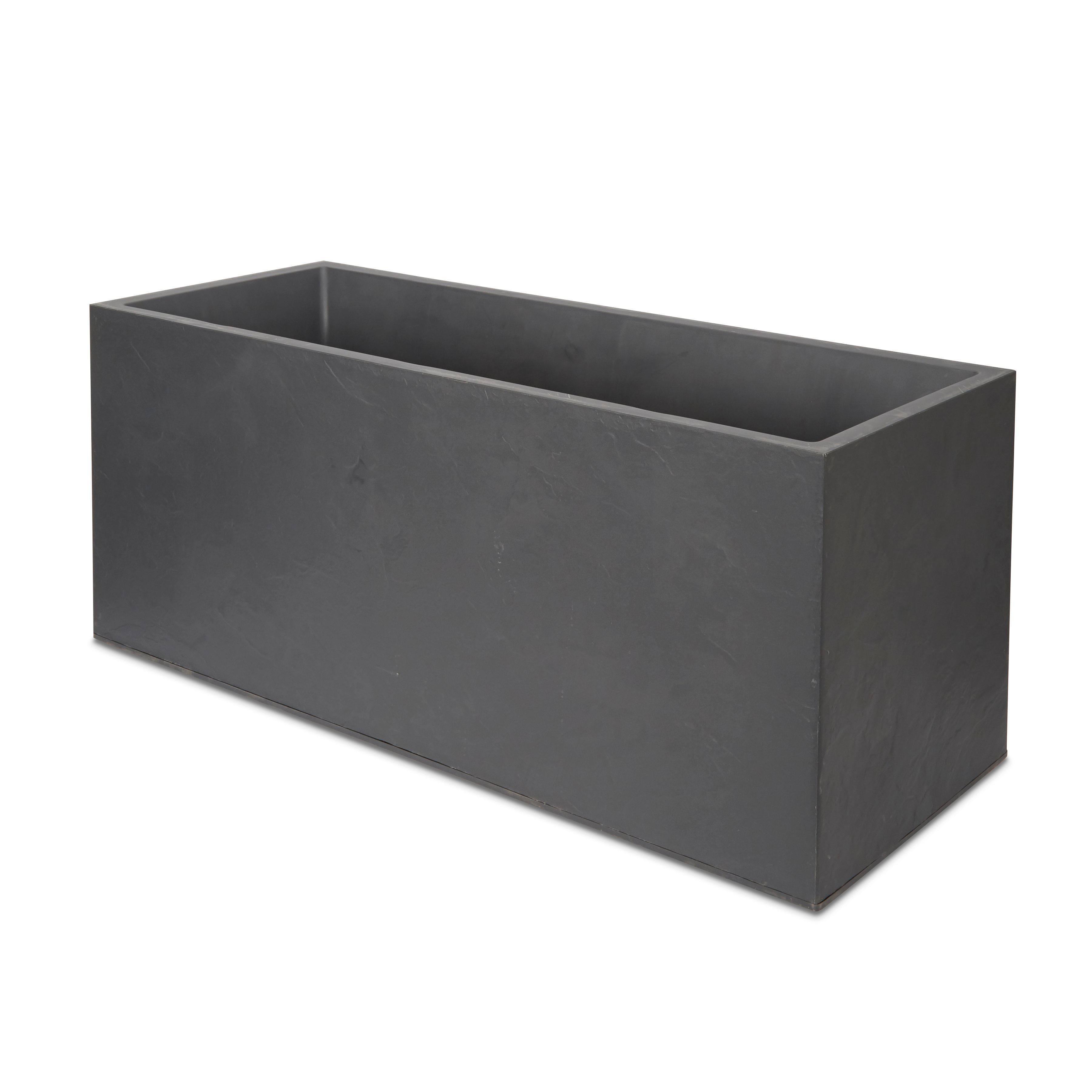 Durdica Rectangular Dark Grey Trough (H)430mm (L)1000mm | Departments ...