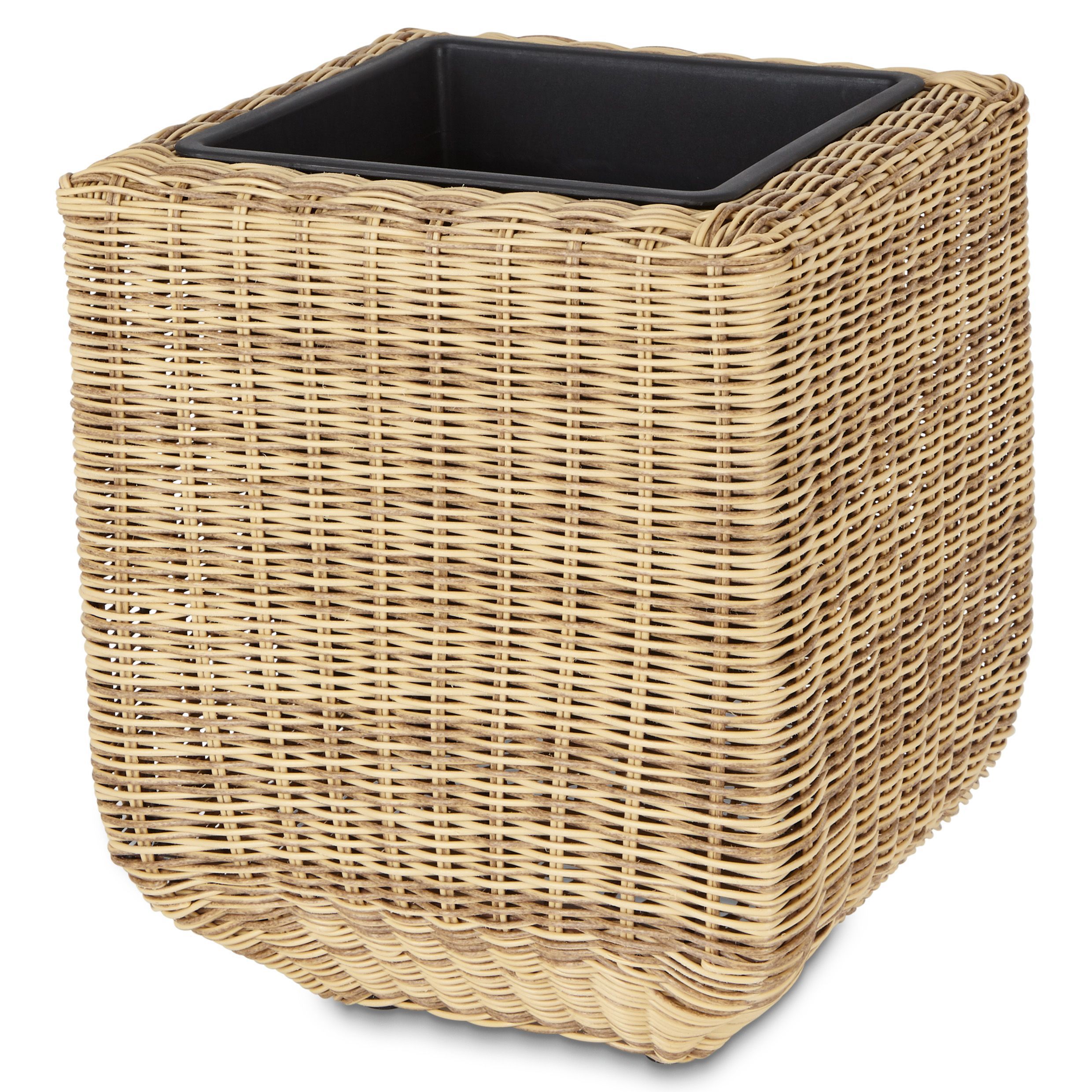 Loa Brown Rattan effect Plastic Plant pot (Dia)33cm Departments DIY