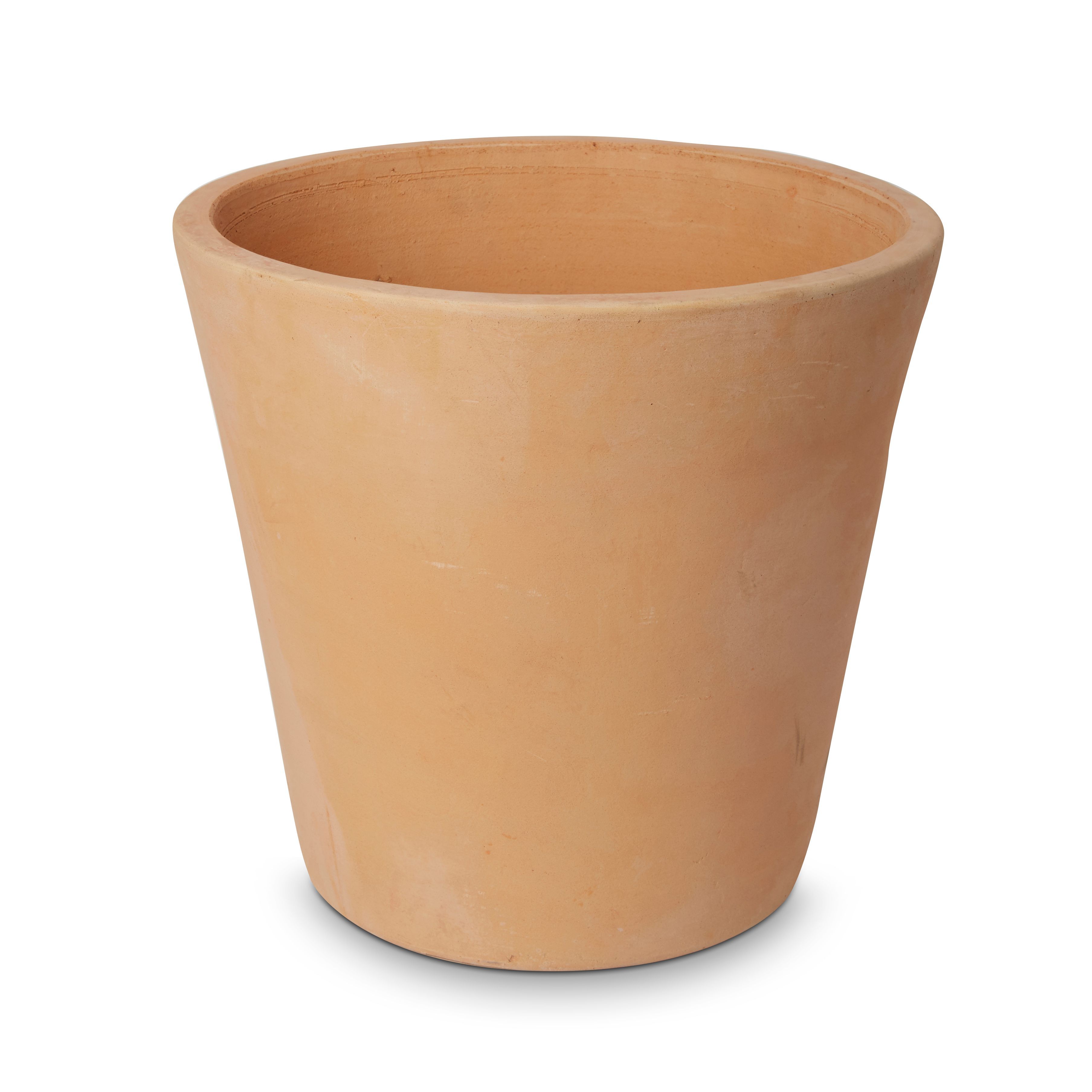 Mali White Washed Terracotta Plant Pot (Dia)40cm | Departments | DIY At B&Q