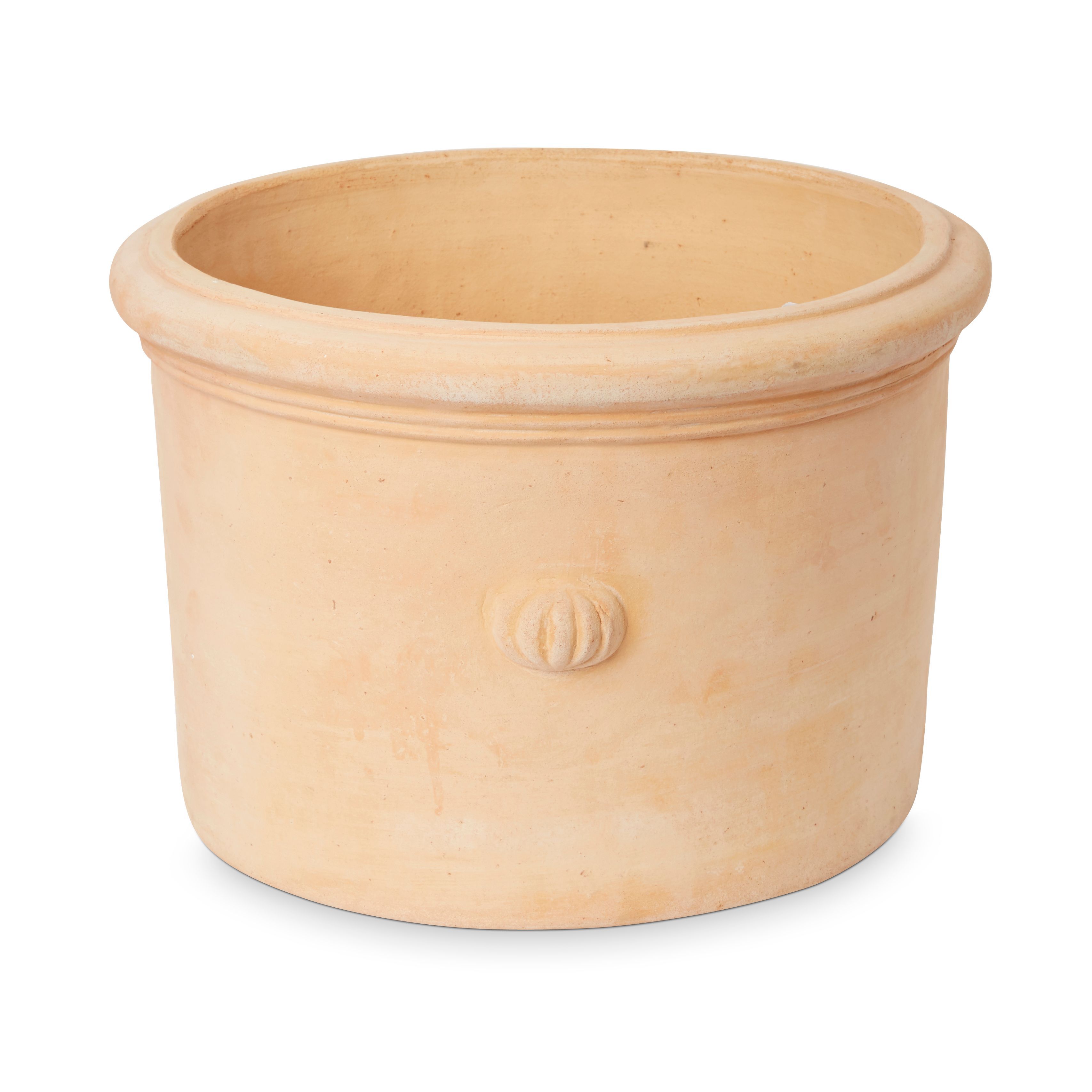 Mali White Washed Terracotta Plant Pot (Dia)40cm | Departments | DIY At B&Q