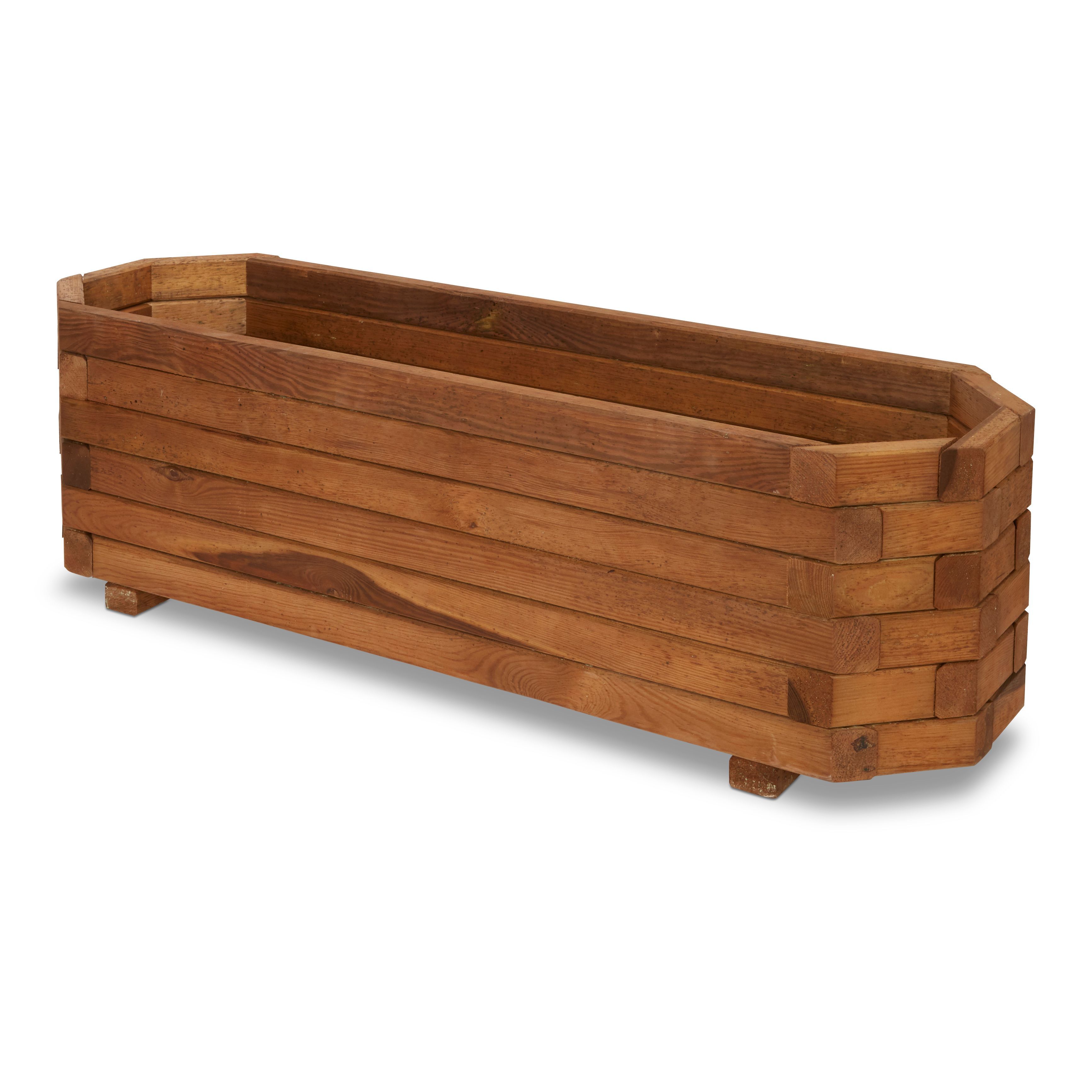 bopha wooden rectangular trough 40cm departments diy