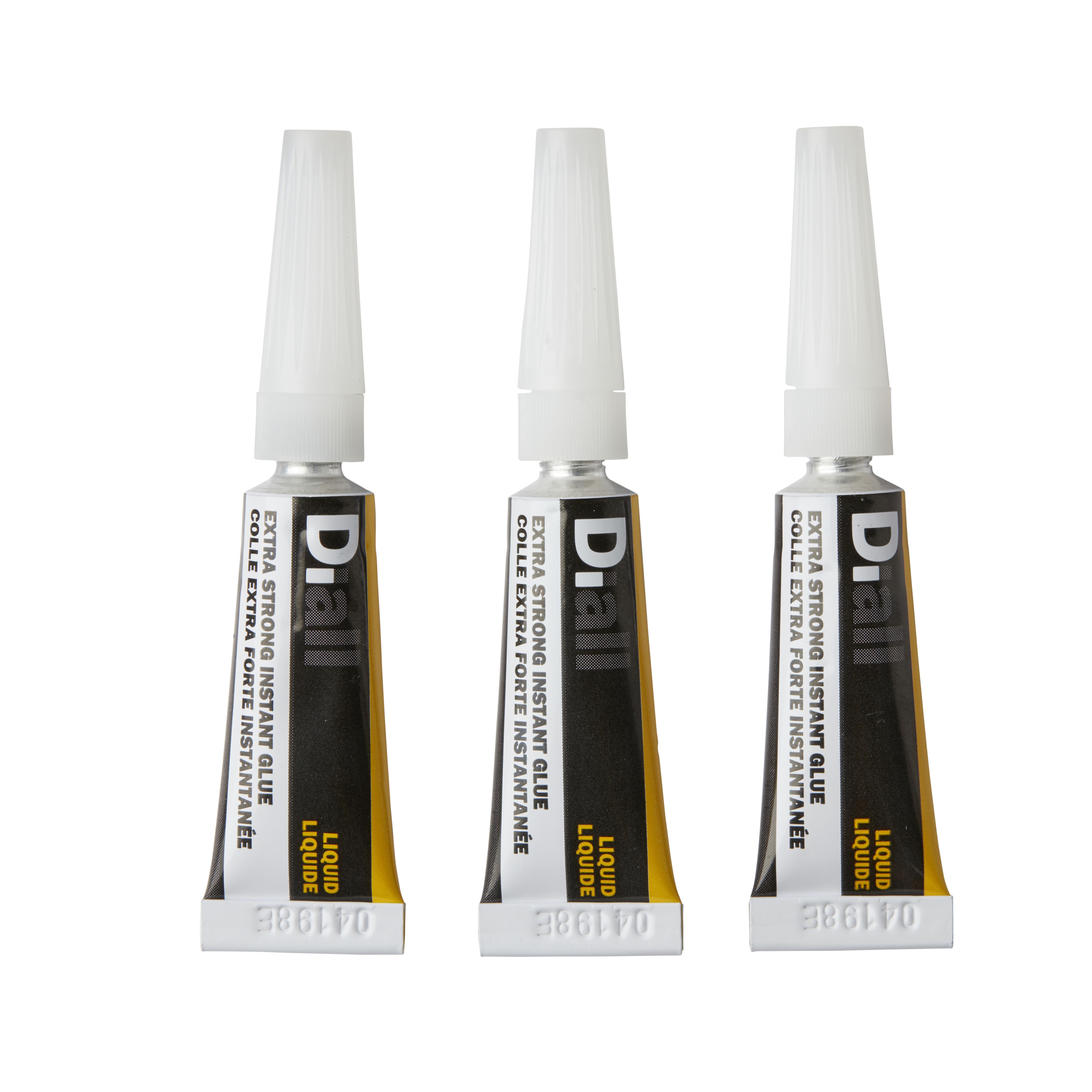 Diall Cyanoacrylate Liquid Superglue 8ml, Pack of 3 Departments DIY