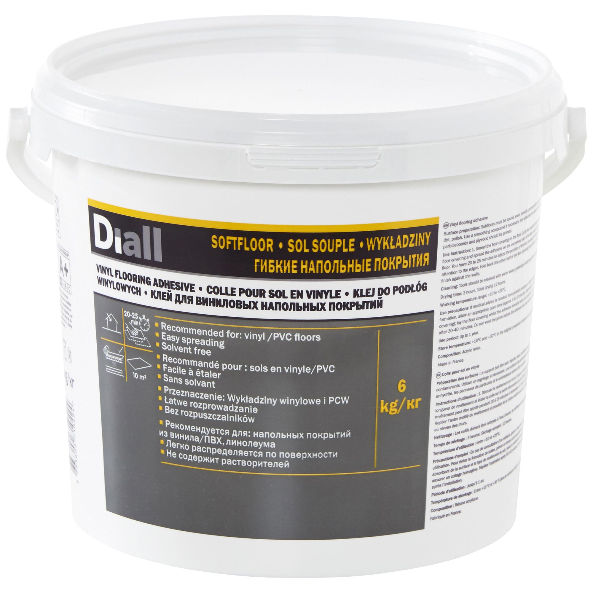 Diall Vinyl Floor Adhesive Departments DIY At B Q   3663602710424 01c