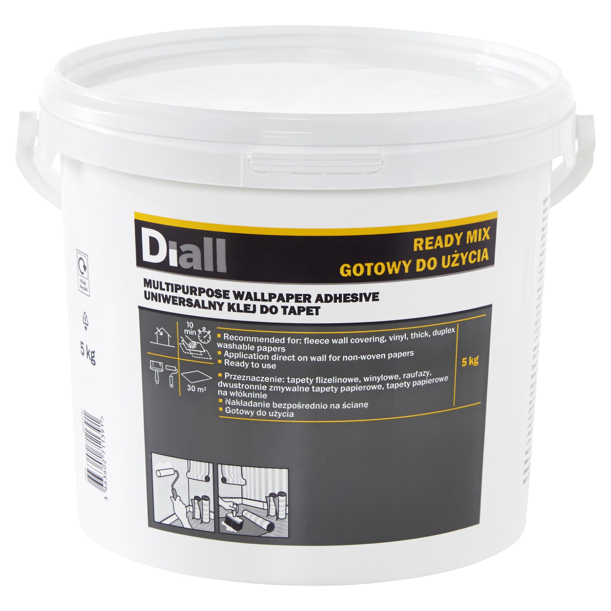 Diall Wall paper glue Ready to use Wallpaper Adhesive 5 kg