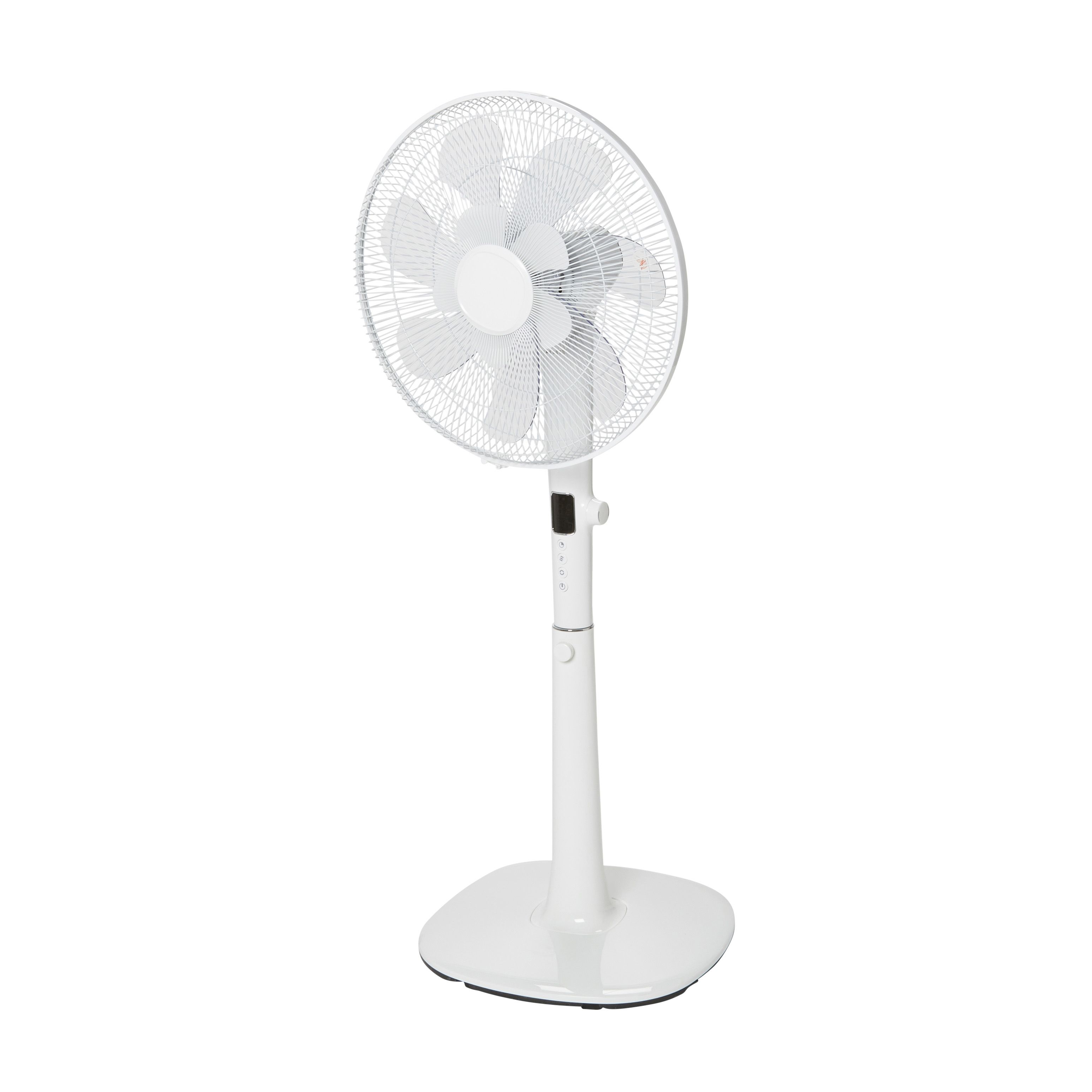 White 16" 28W Pedestal Fan Departments DIY at B&Q