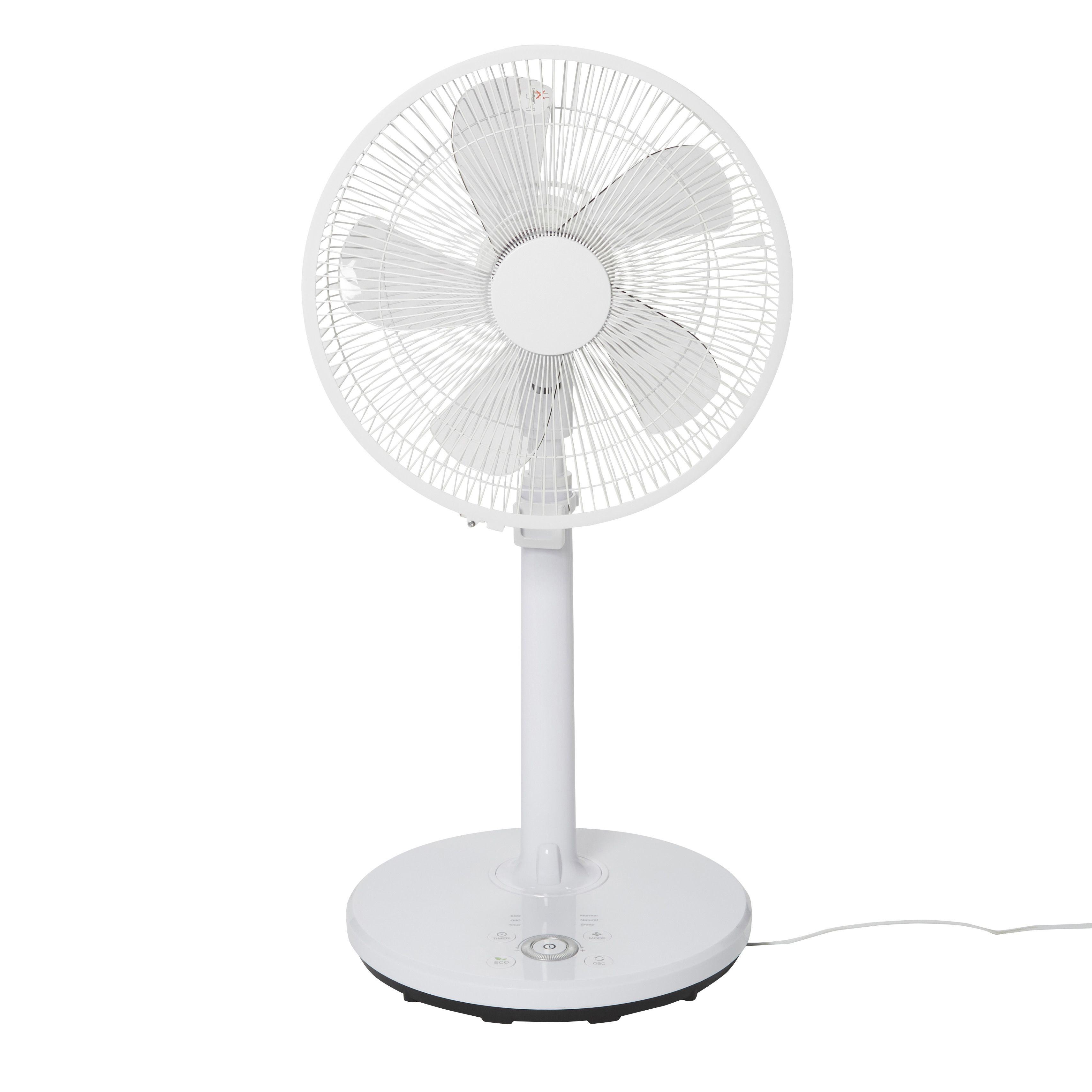 Blyss White 16" 28W Pedestal Fan Departments TradePoint