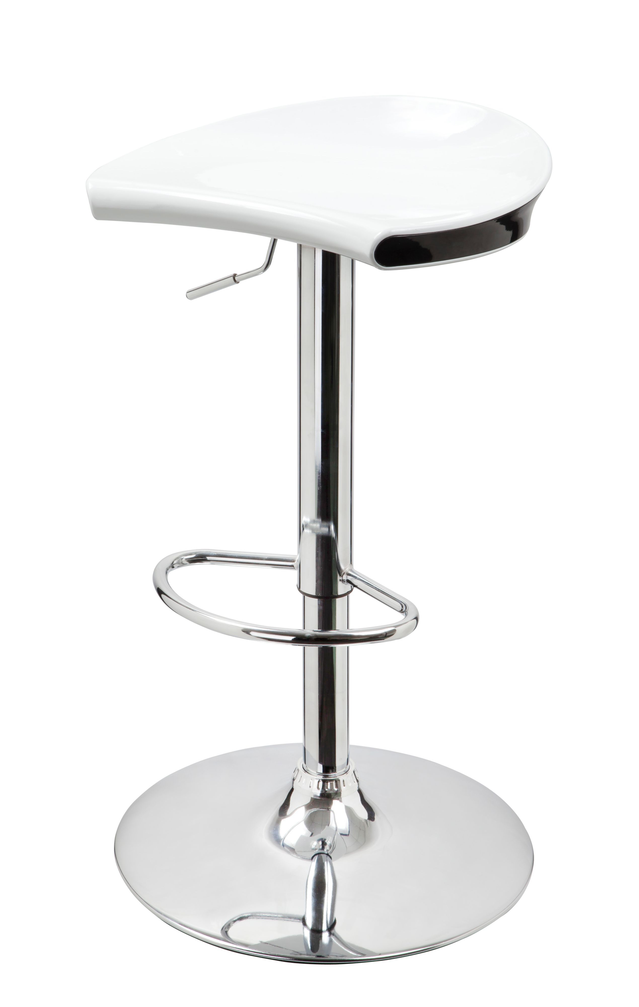 Jamala White & Chrome effect Bar stool (H)770mm (W)450mm ...