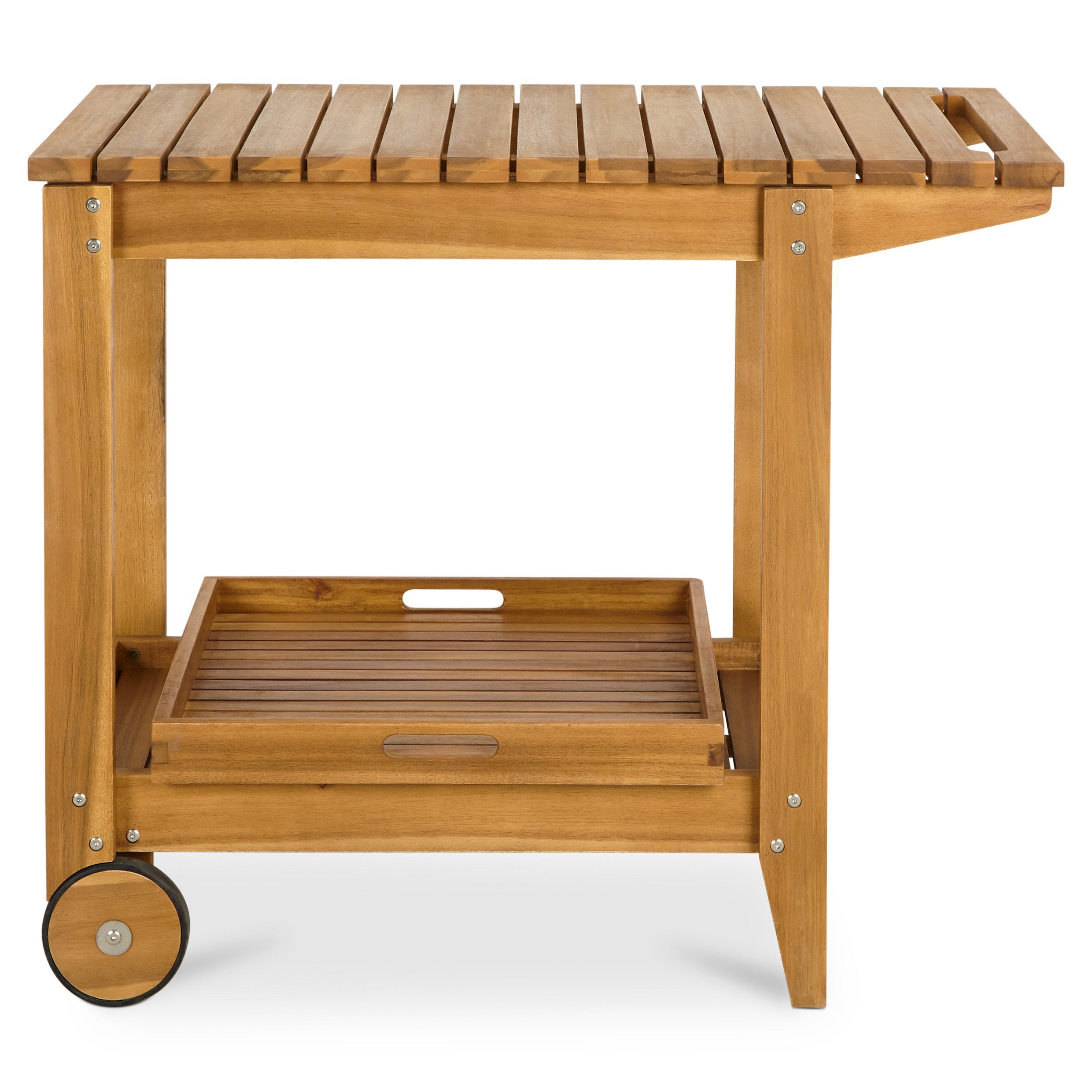 Blooma Denia Acacia Wood Garden Trolley Departments Diy At B Q