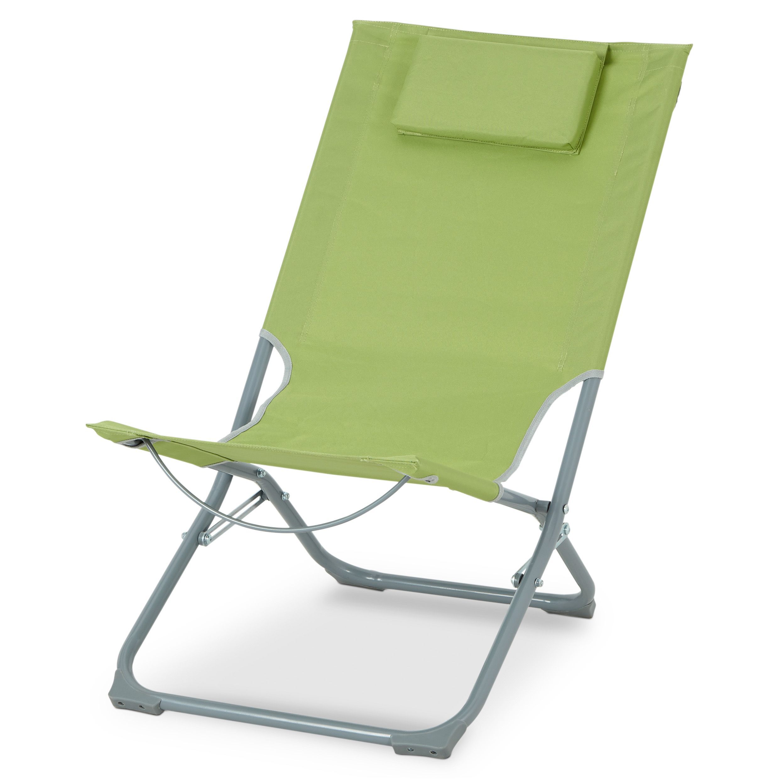 Curacao Green Metal Beach Chair Departments Diy At B Q