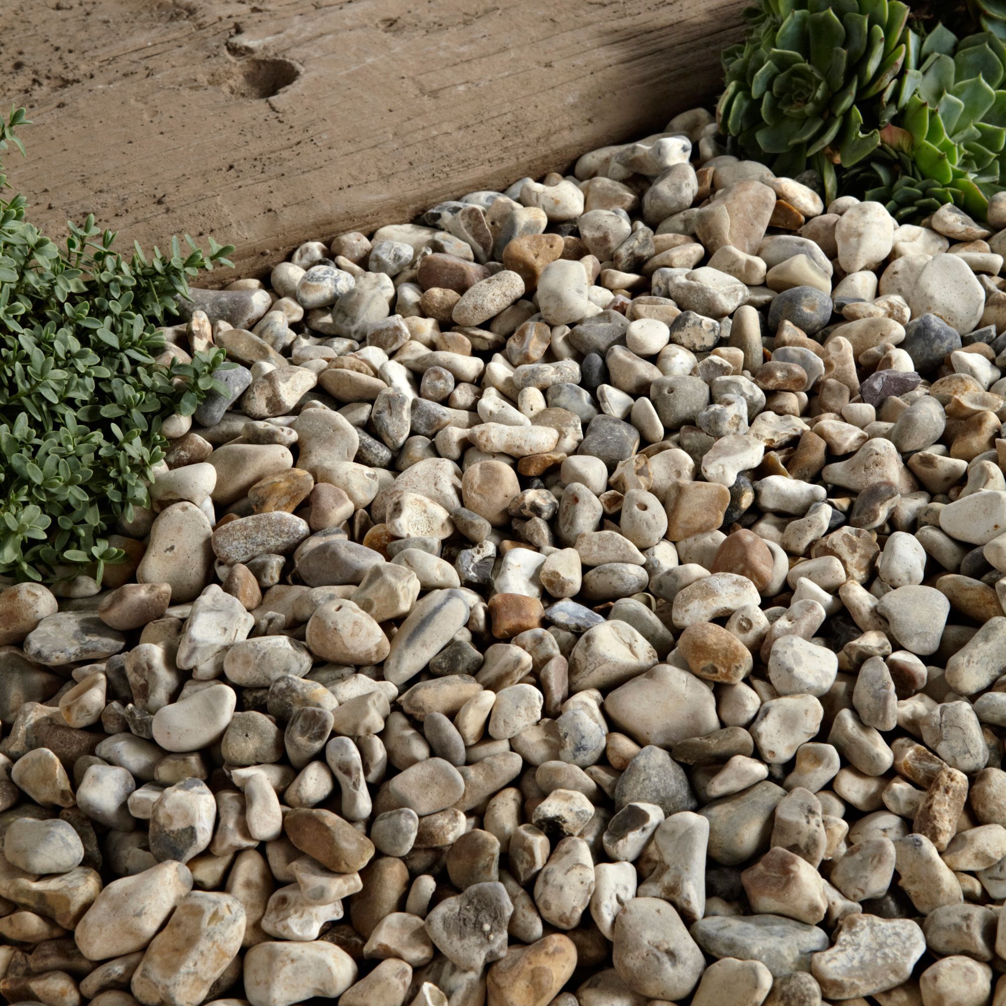 Blooma Pearl grey Decorative stones, Bulk Bag