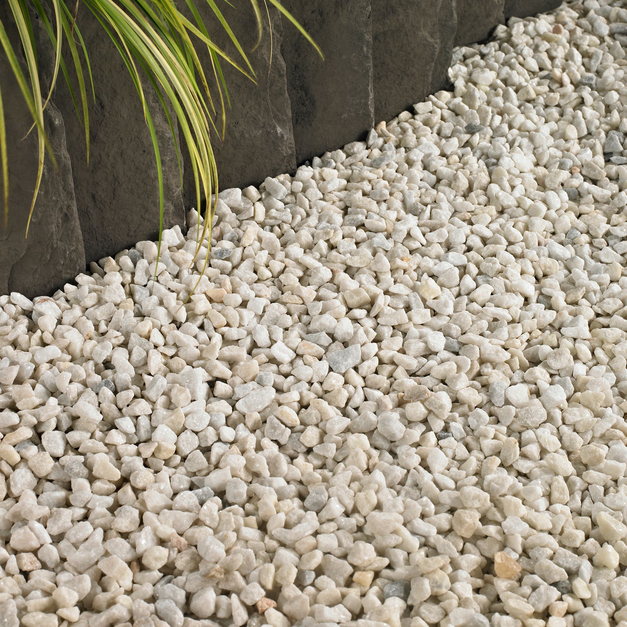 white decorative stone bulk bag