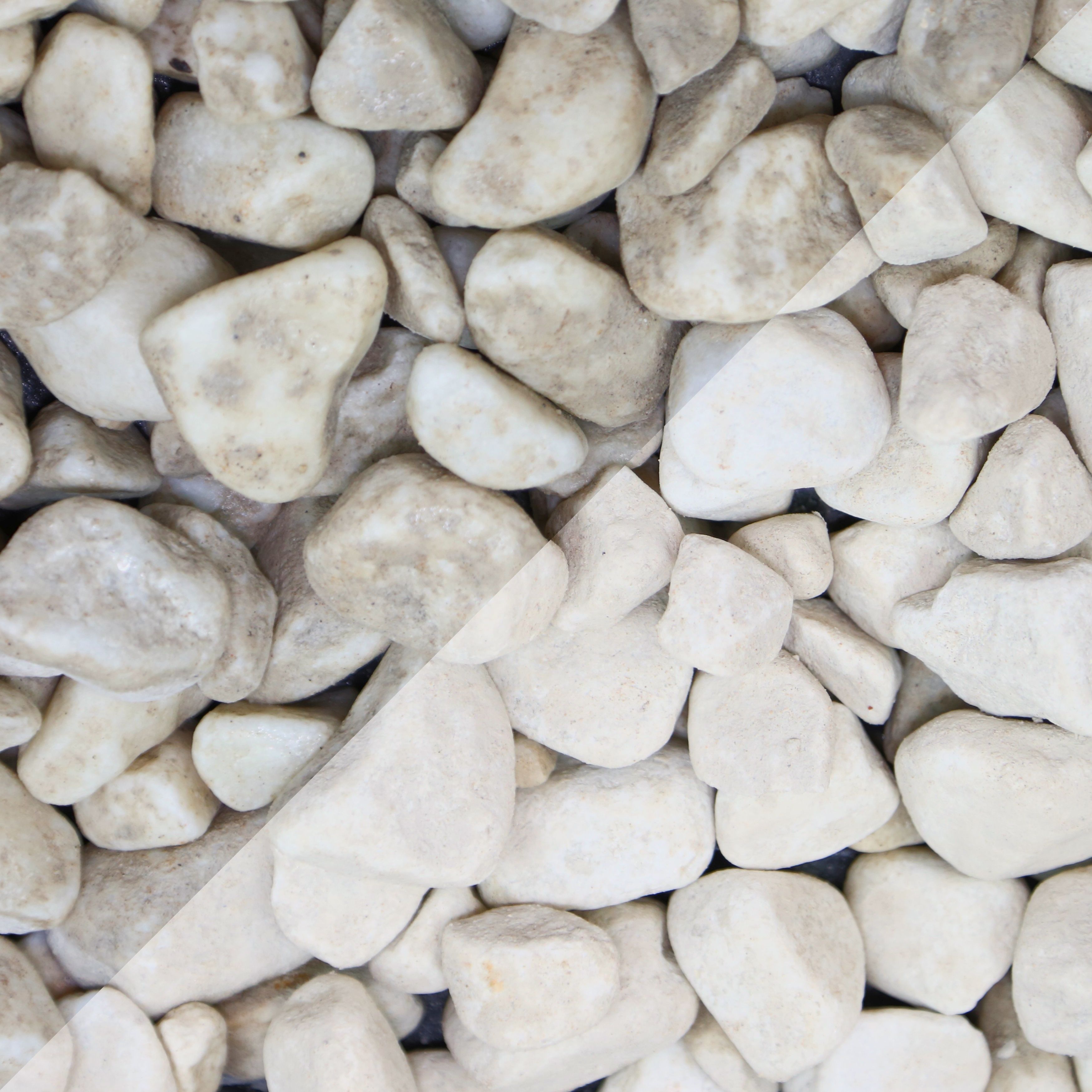 bag of white pebbles