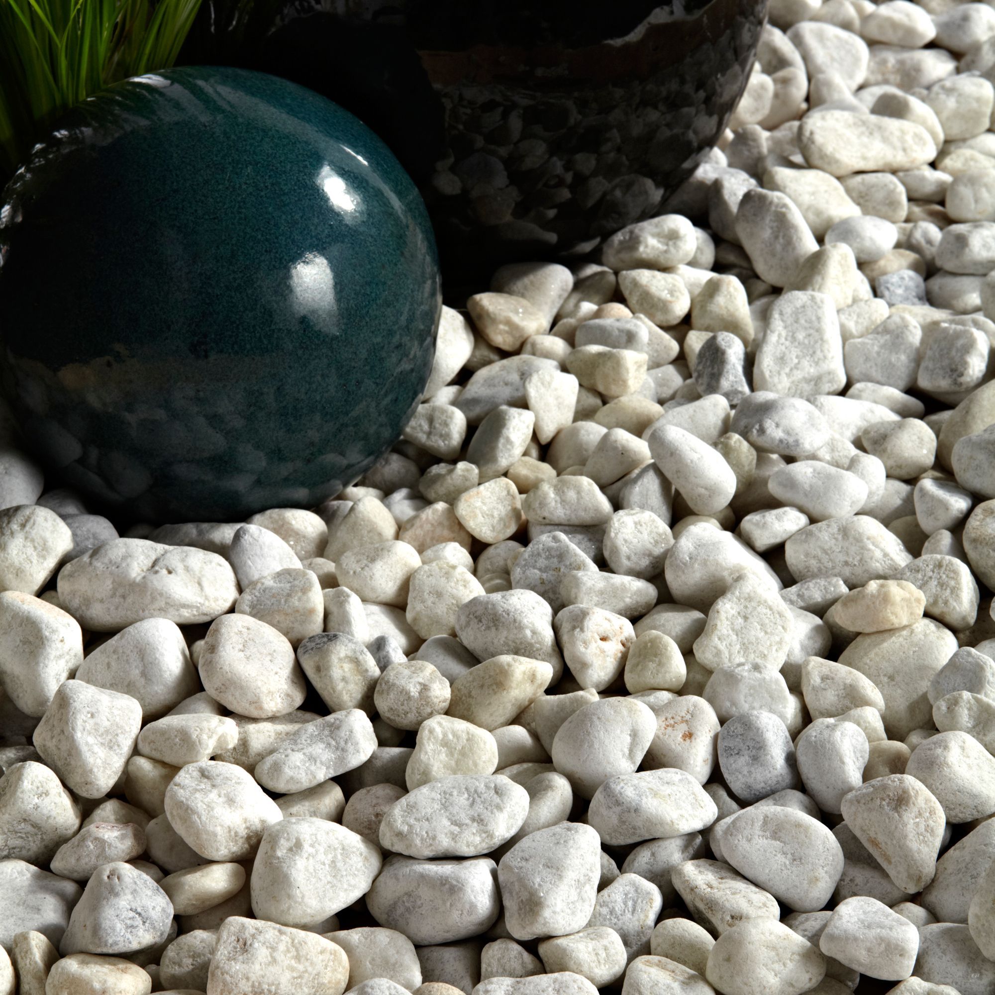 B&Q White Stone Pebbles, 790kg Bag | Departments | DIY at B&Q