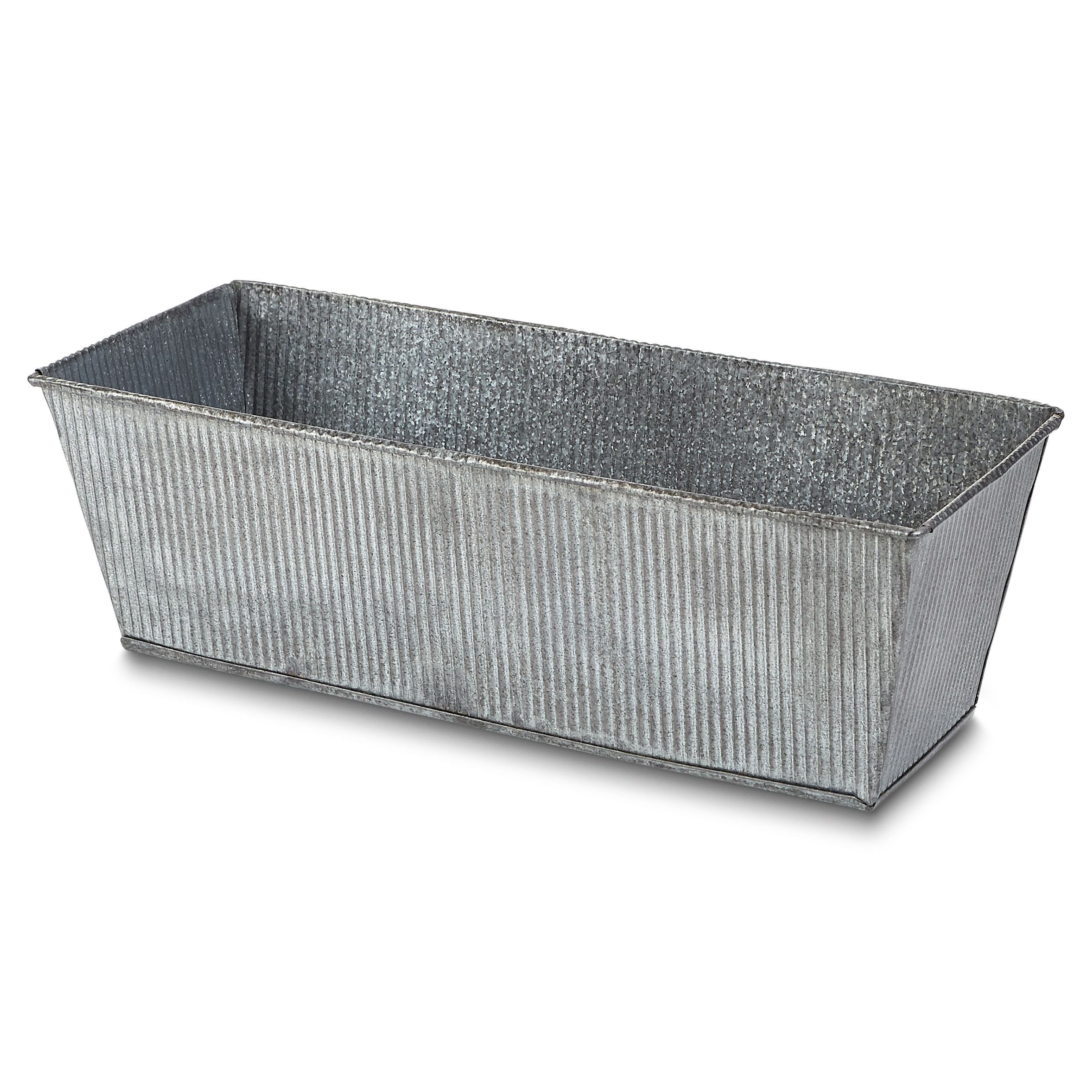 Rural Rectangular Metal Planter H130mm L410mm Departments Diy