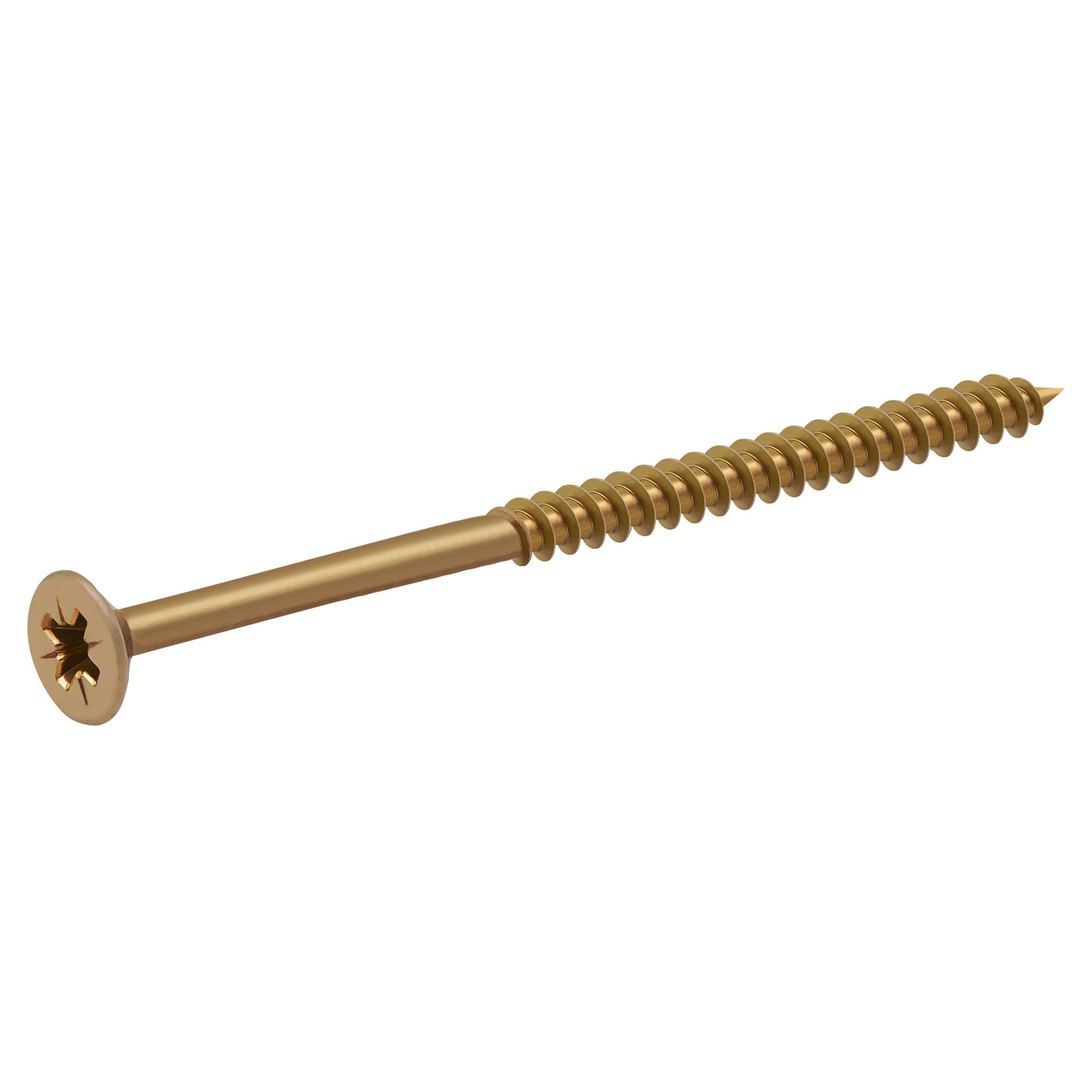 Diall Yellow zincplated Carbon steel Wood Screw (Dia)6mm (L)90mm, Pack