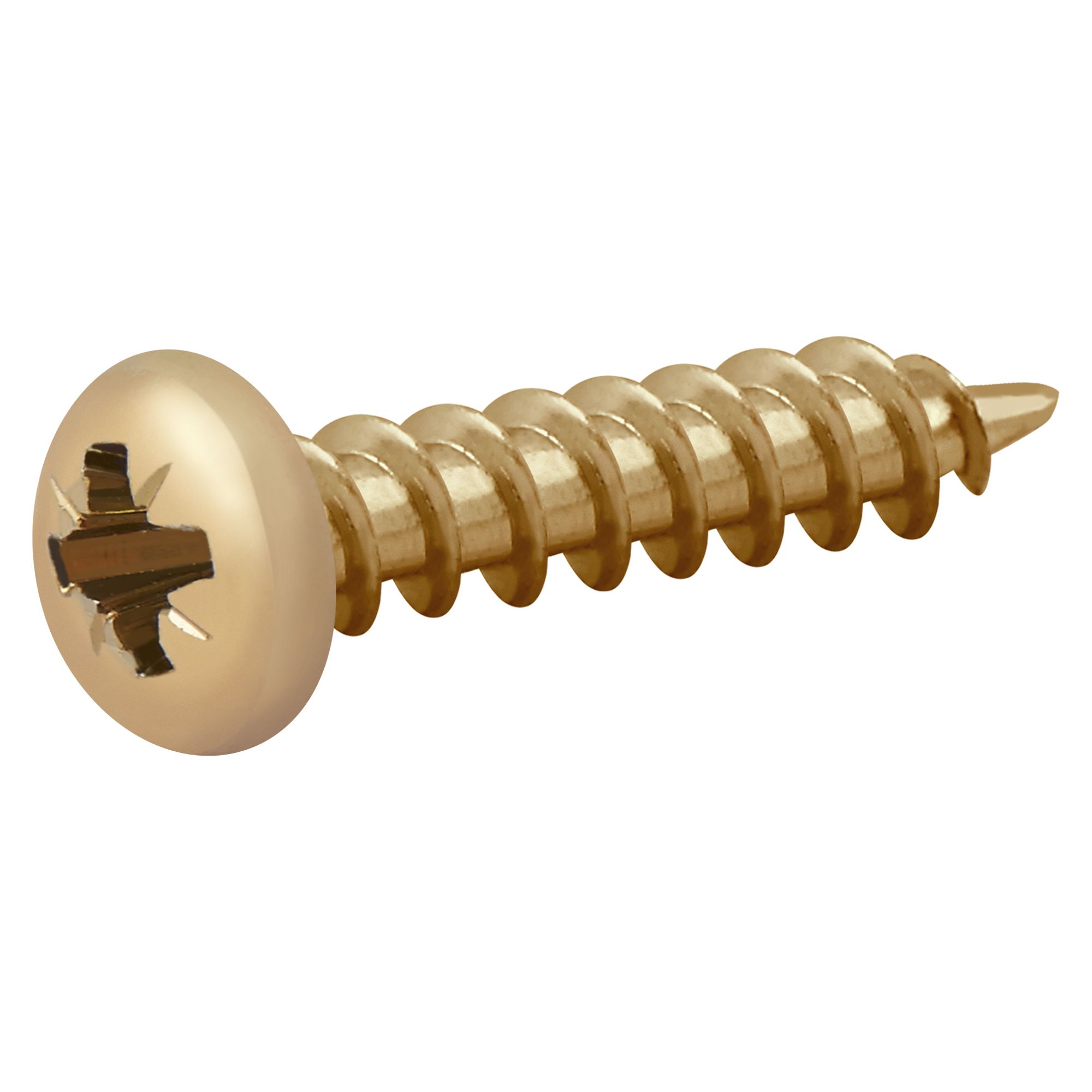 Diall Yellow zincplated Carbon steel Wood Screw (Dia)5mm (L)25mm, Pack