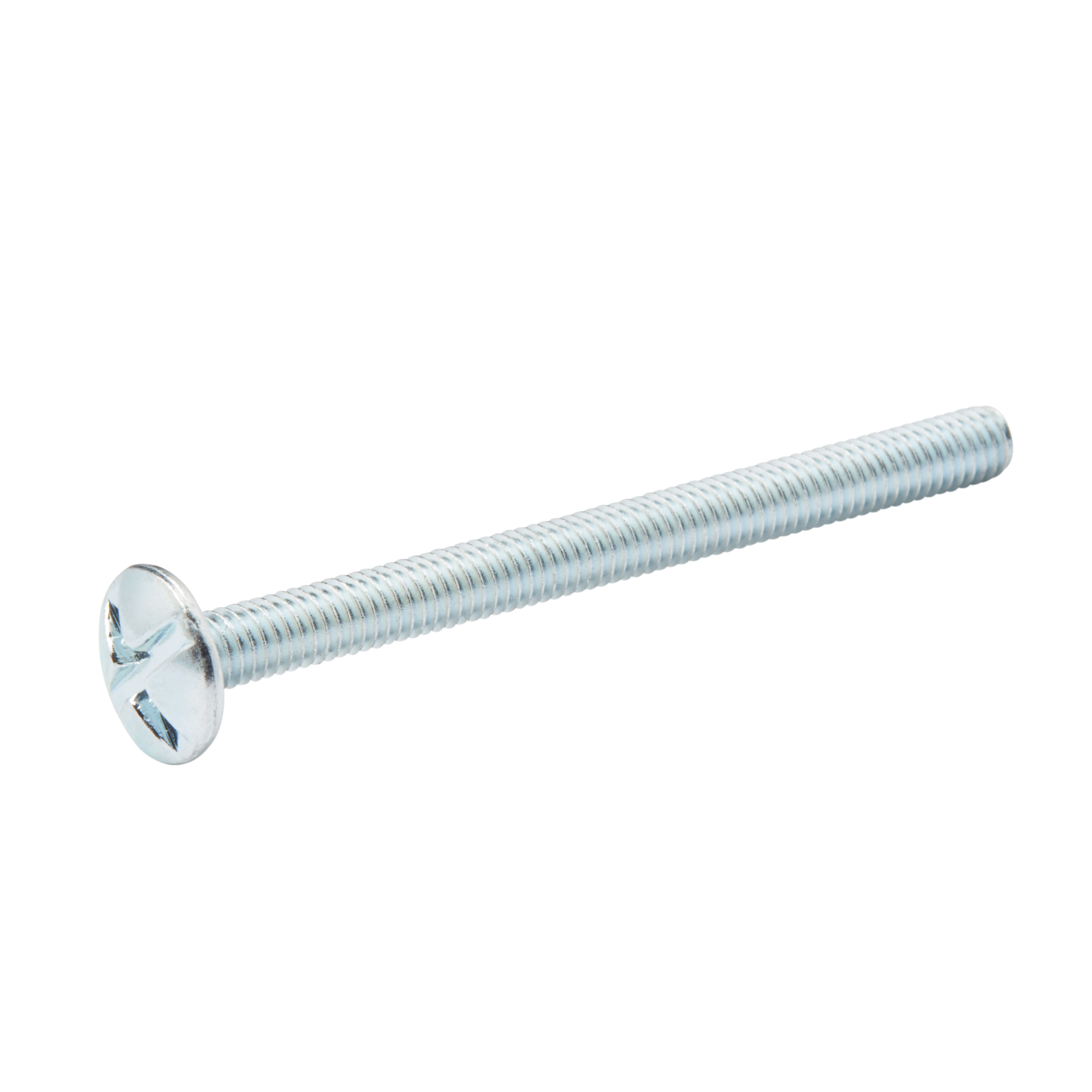 Diall Zinc Plated Carbon Steel Drawer Knob Screw Dia 4mm L 50mm