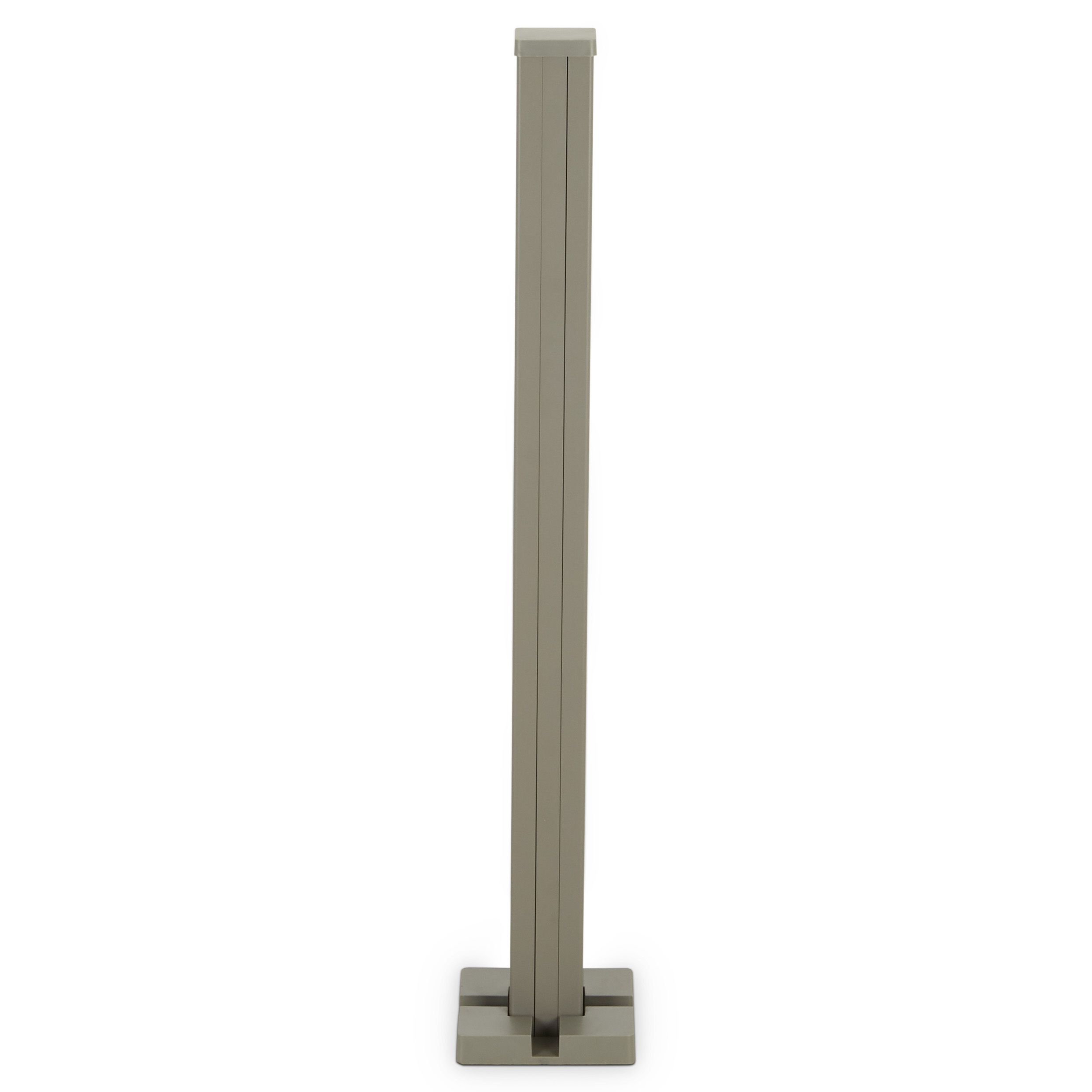 Blooma Neva Taupe Aluminium Slotted fence post with base (H)0.95m (W)70 mm of 1 Departments