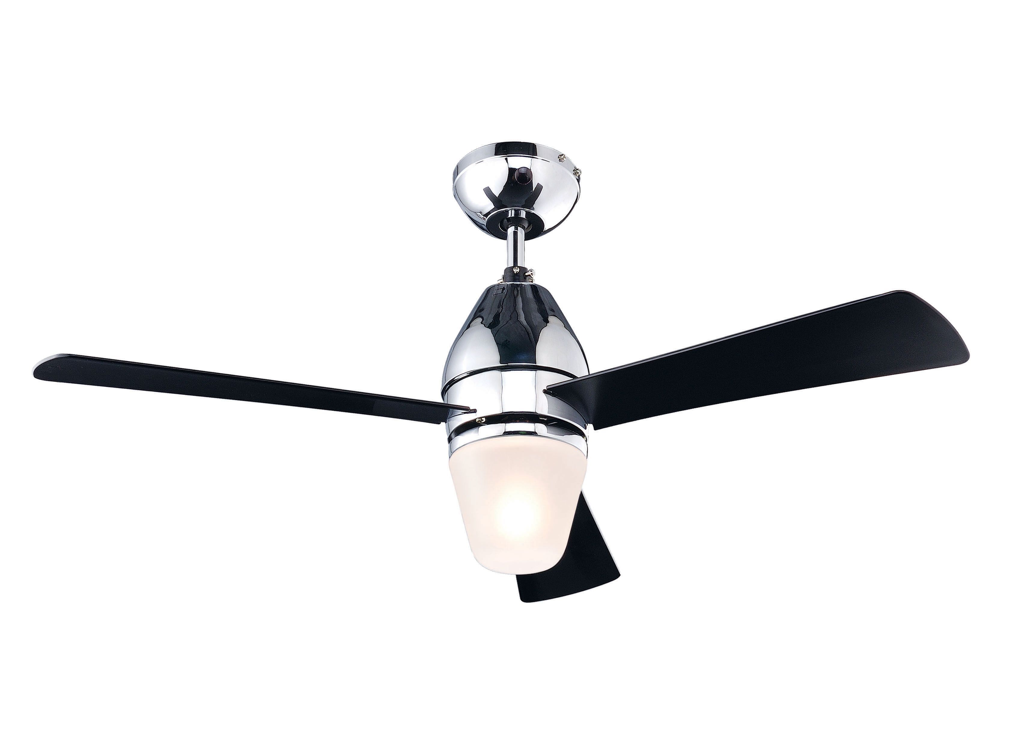 Colours Shek Modern Chrome Chrome Effect Ceiling Fan Light