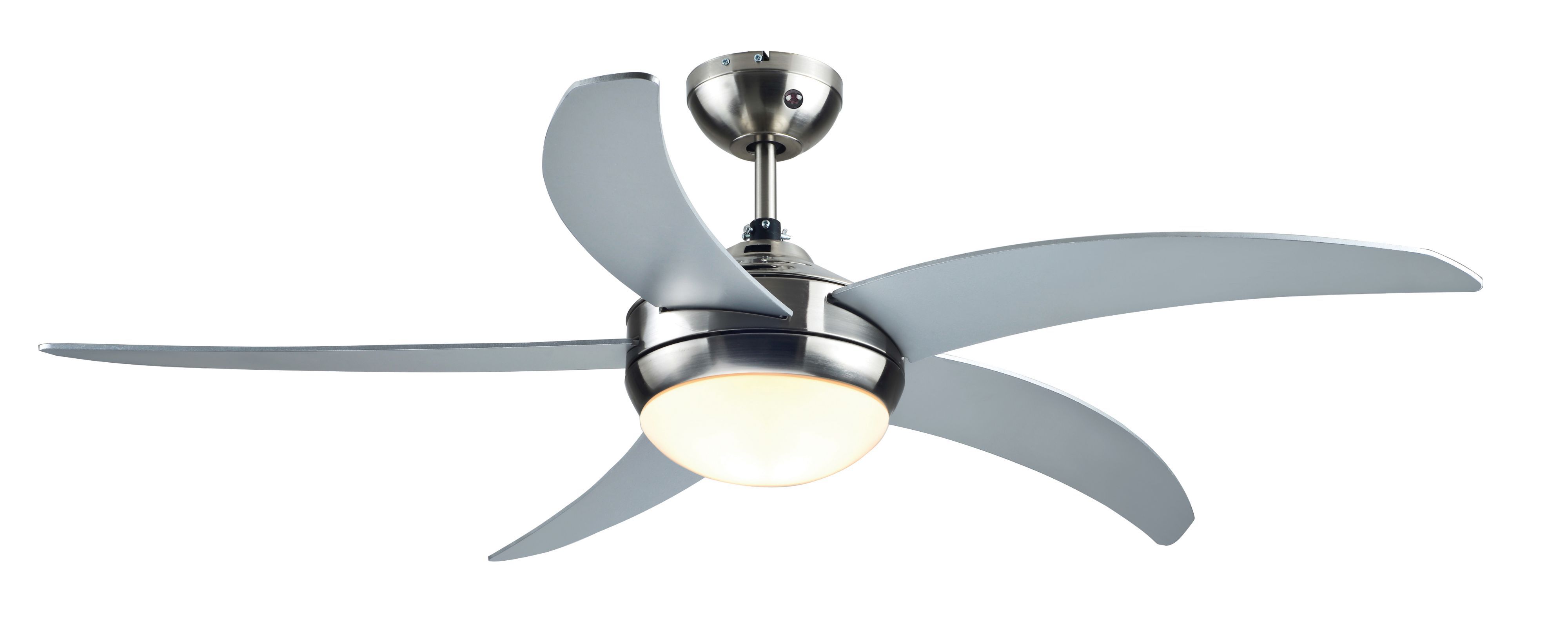 Colours Hanki Modern Brushed Chrome Effect Ceiling Fan Light Departments Tradepoint