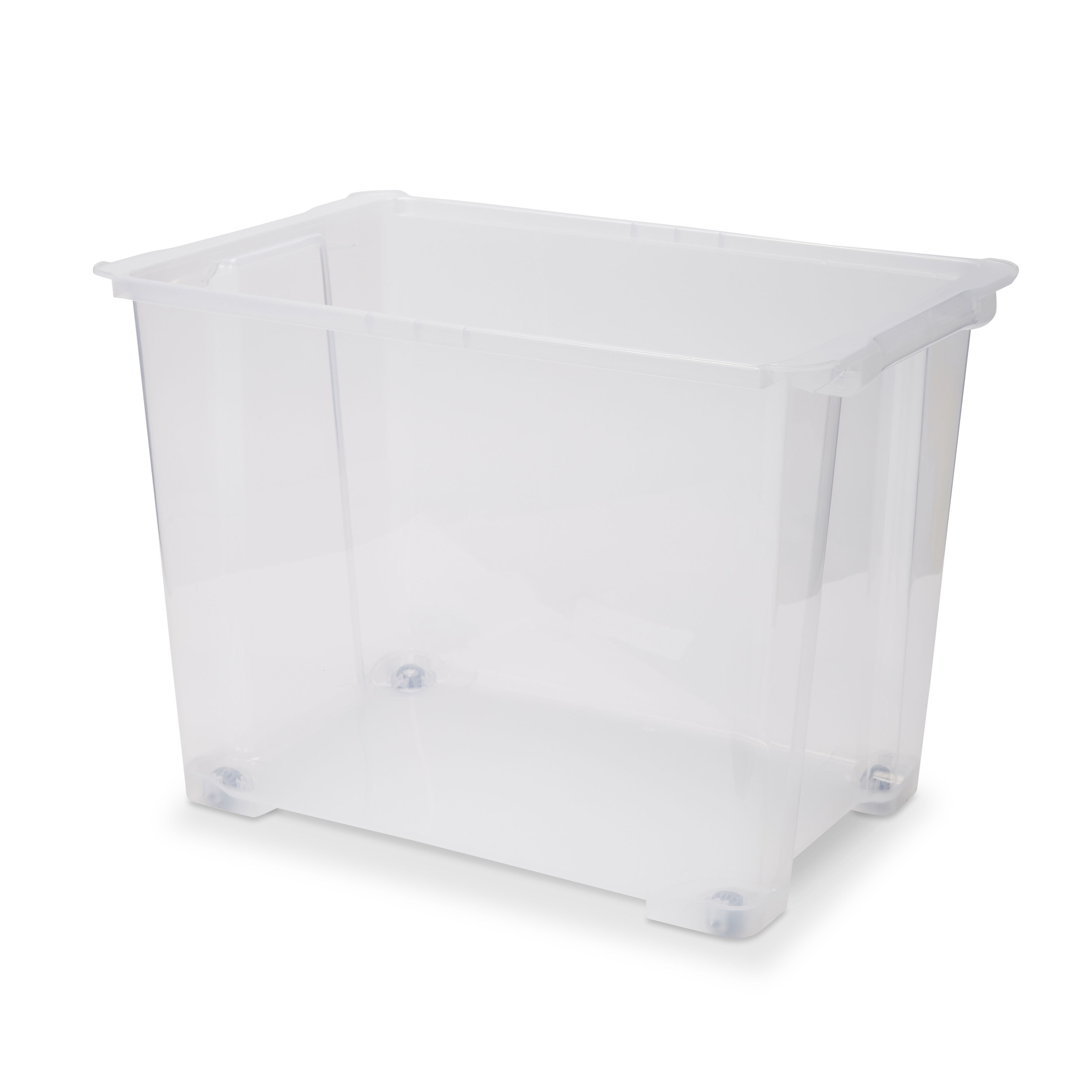 Kaze Clear 63L Plastic XXL Storage box Departments DIY at B&Q