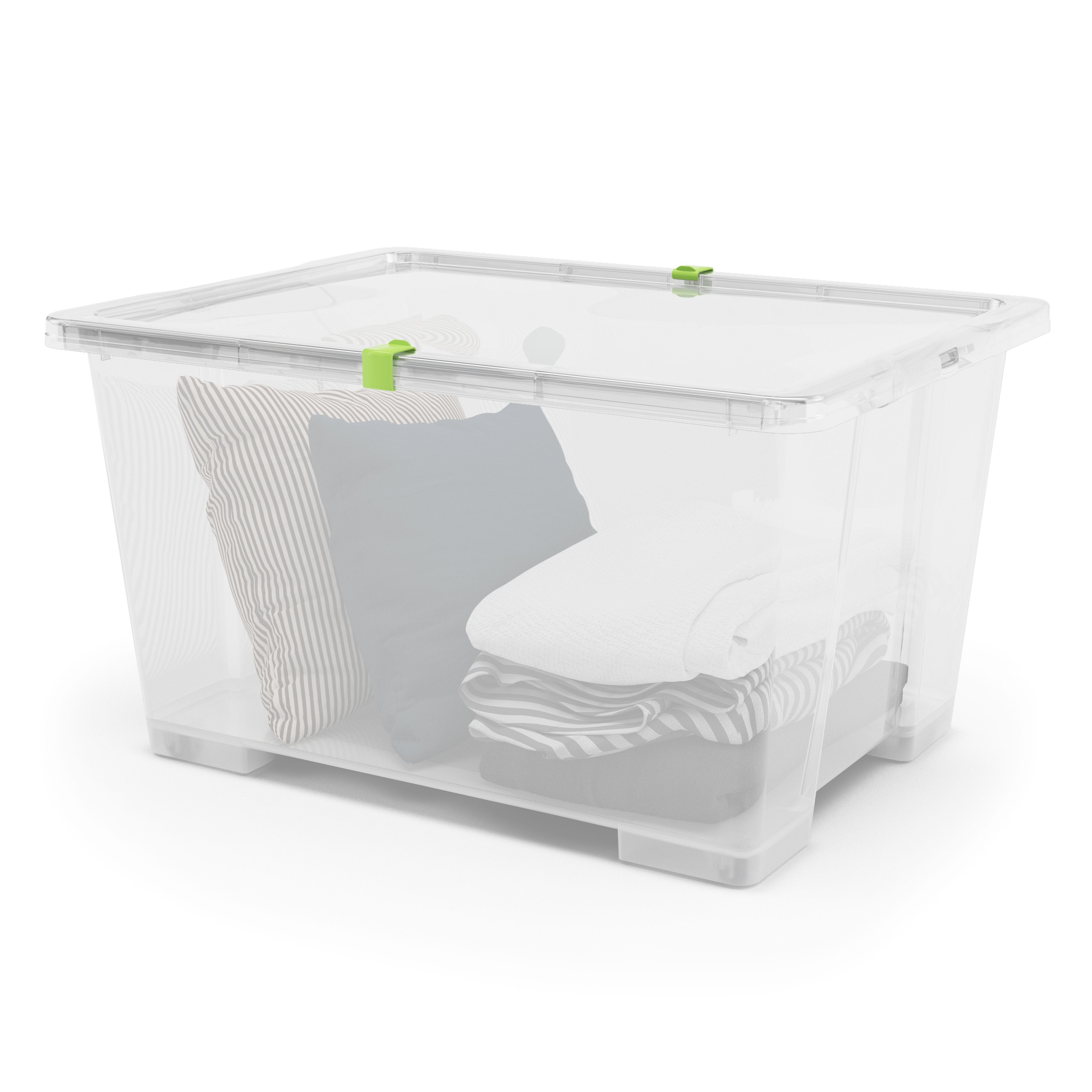 Kaze Clear 138L Plastic XXXL Storage box | Departments | DIY at B&Q