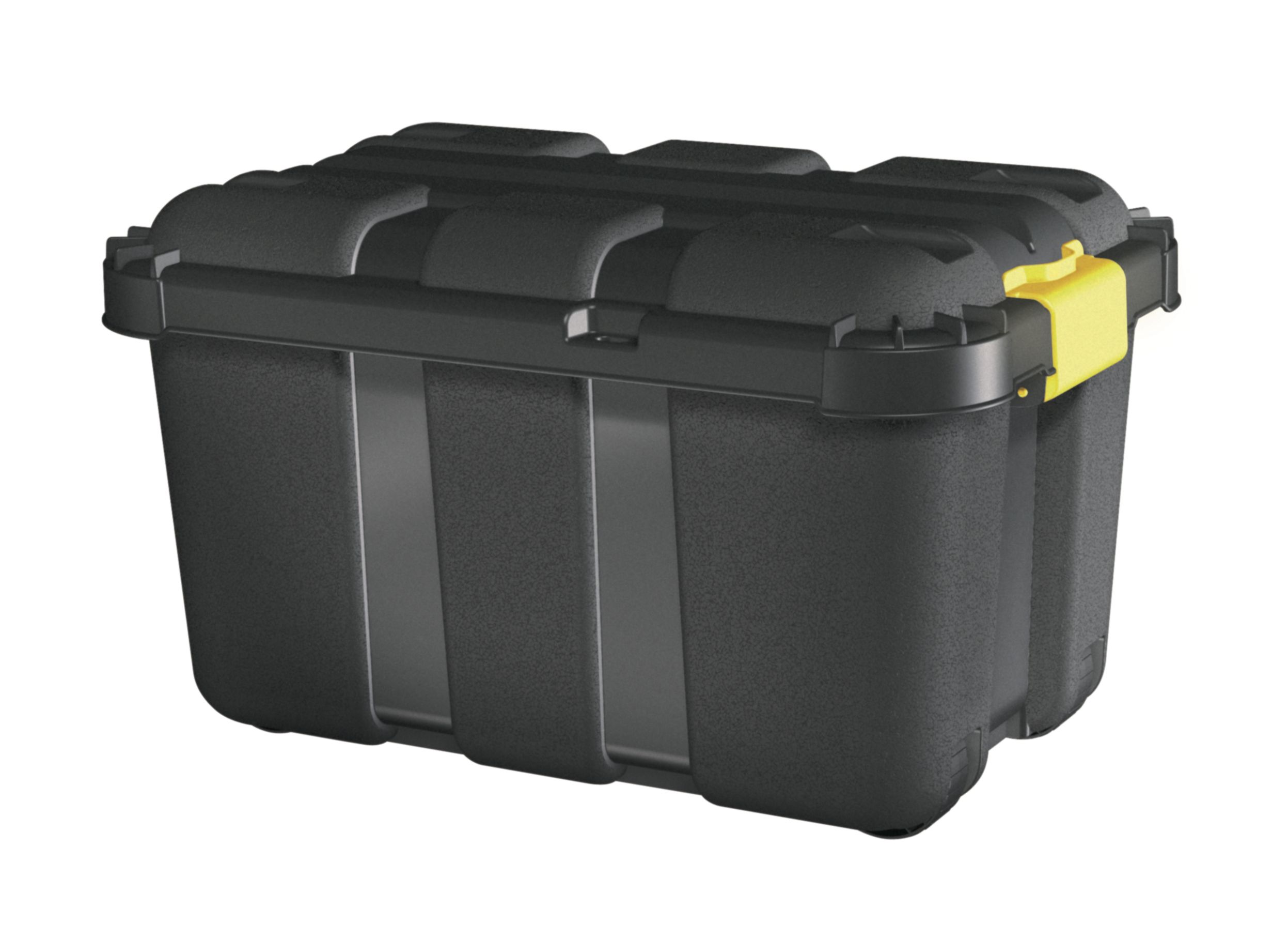 Skyda Black 49L Plastic Storage trunk Departments DIY at B&Q