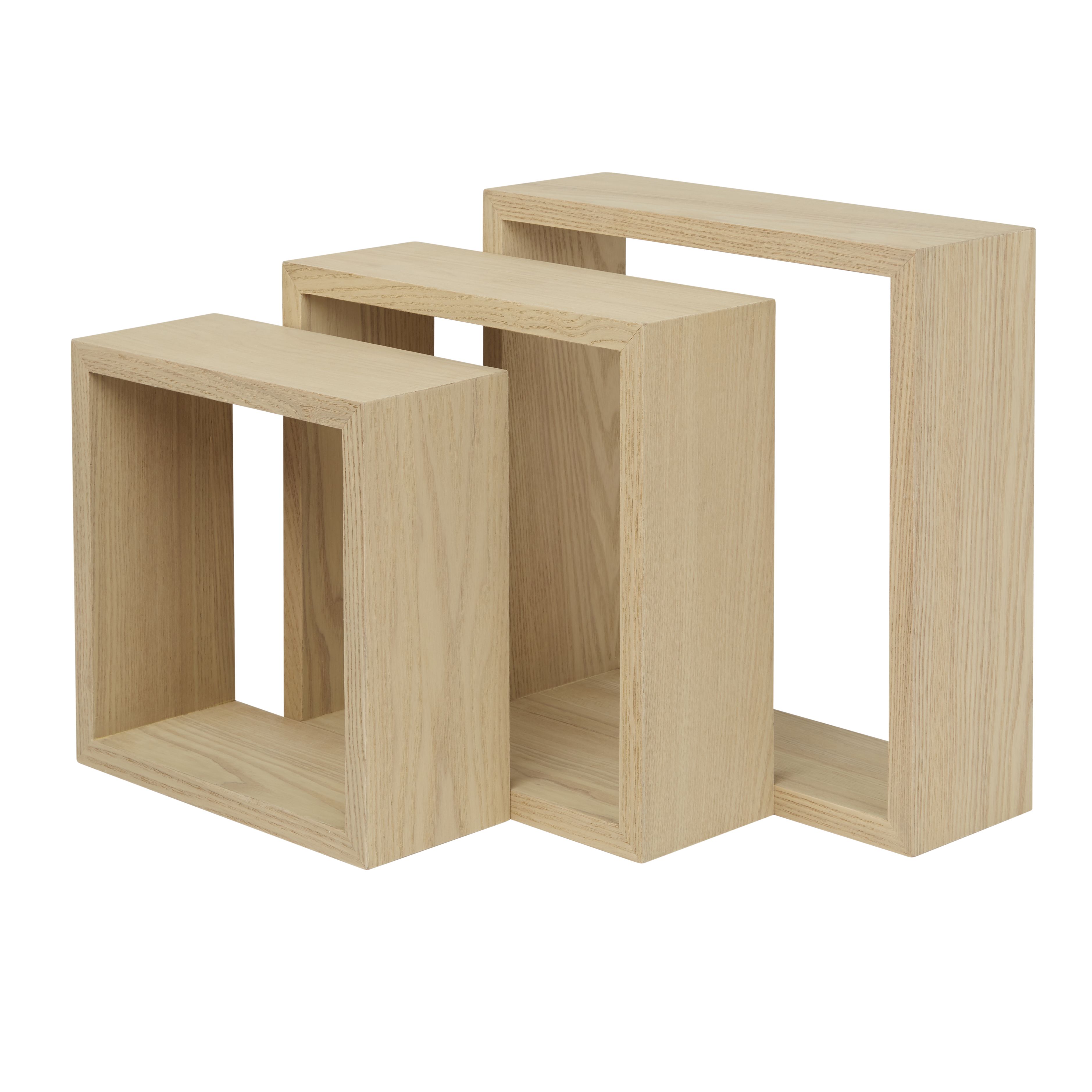 Form Rigga Cube Shelf (D)98mm, Set of 3 Departments DIY at B&Q
